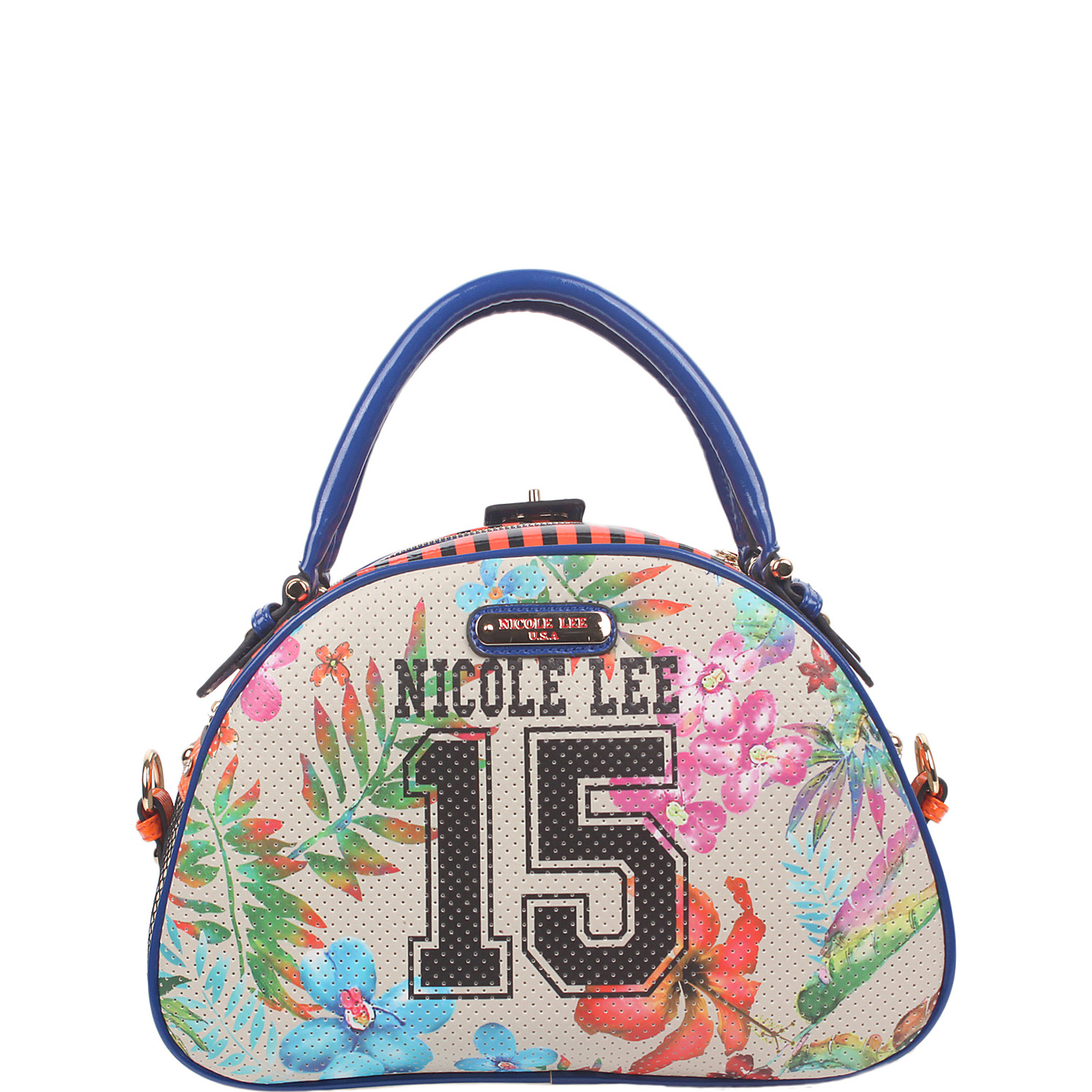 Numeric 15 Print Bowler Bag