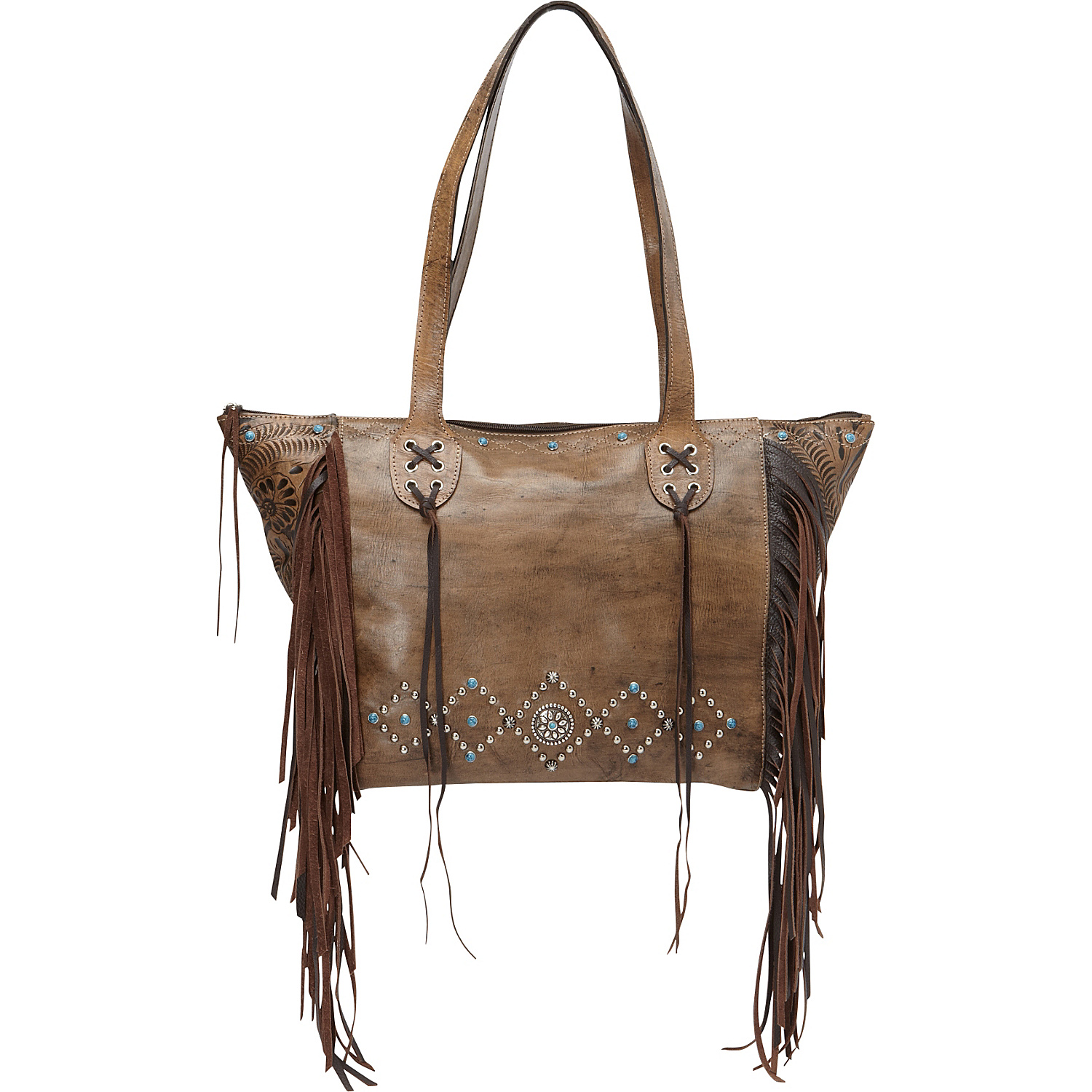 Canyon Creek Zip-top Fringe Tote