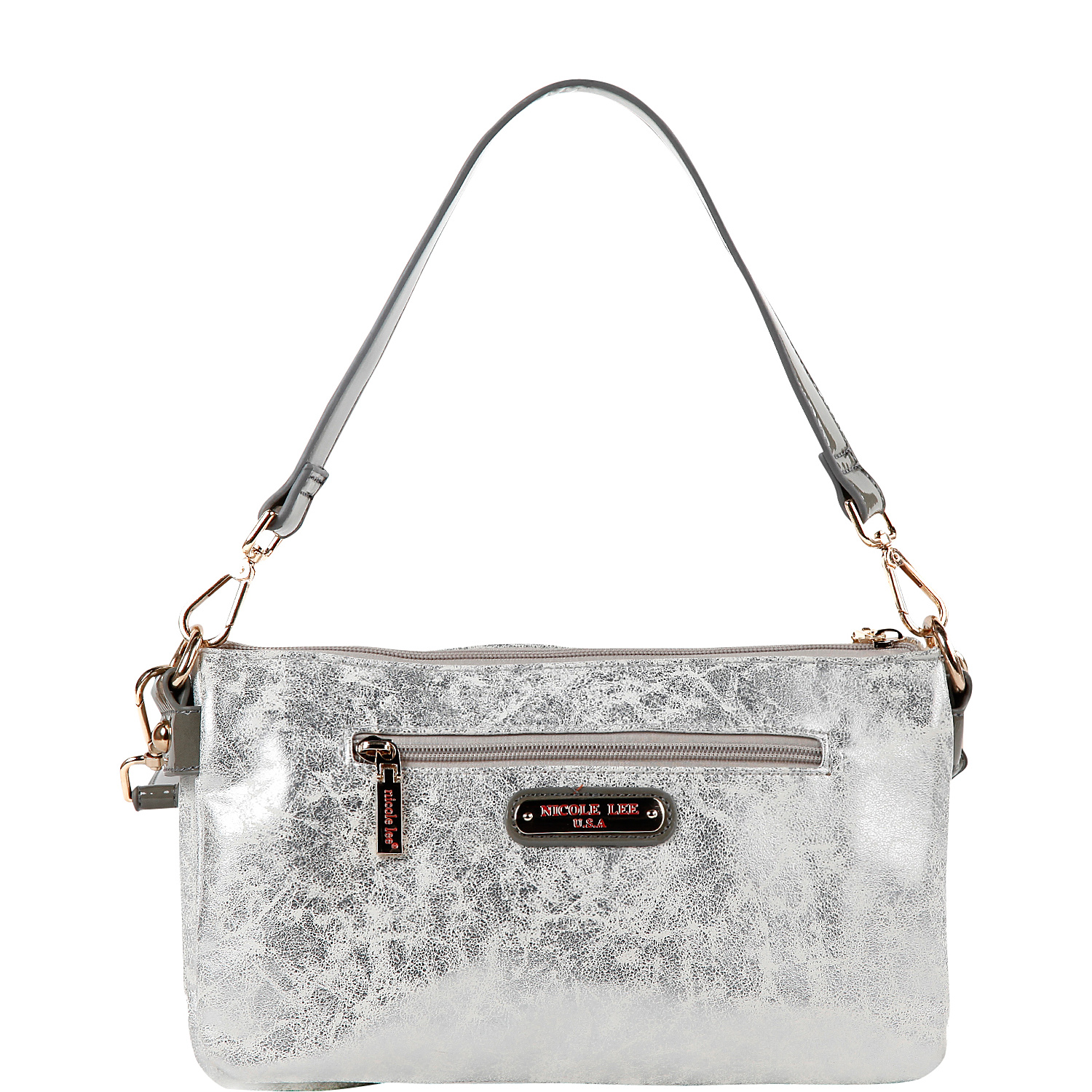 Joanne Metallic Geometrics Shoulder Bag