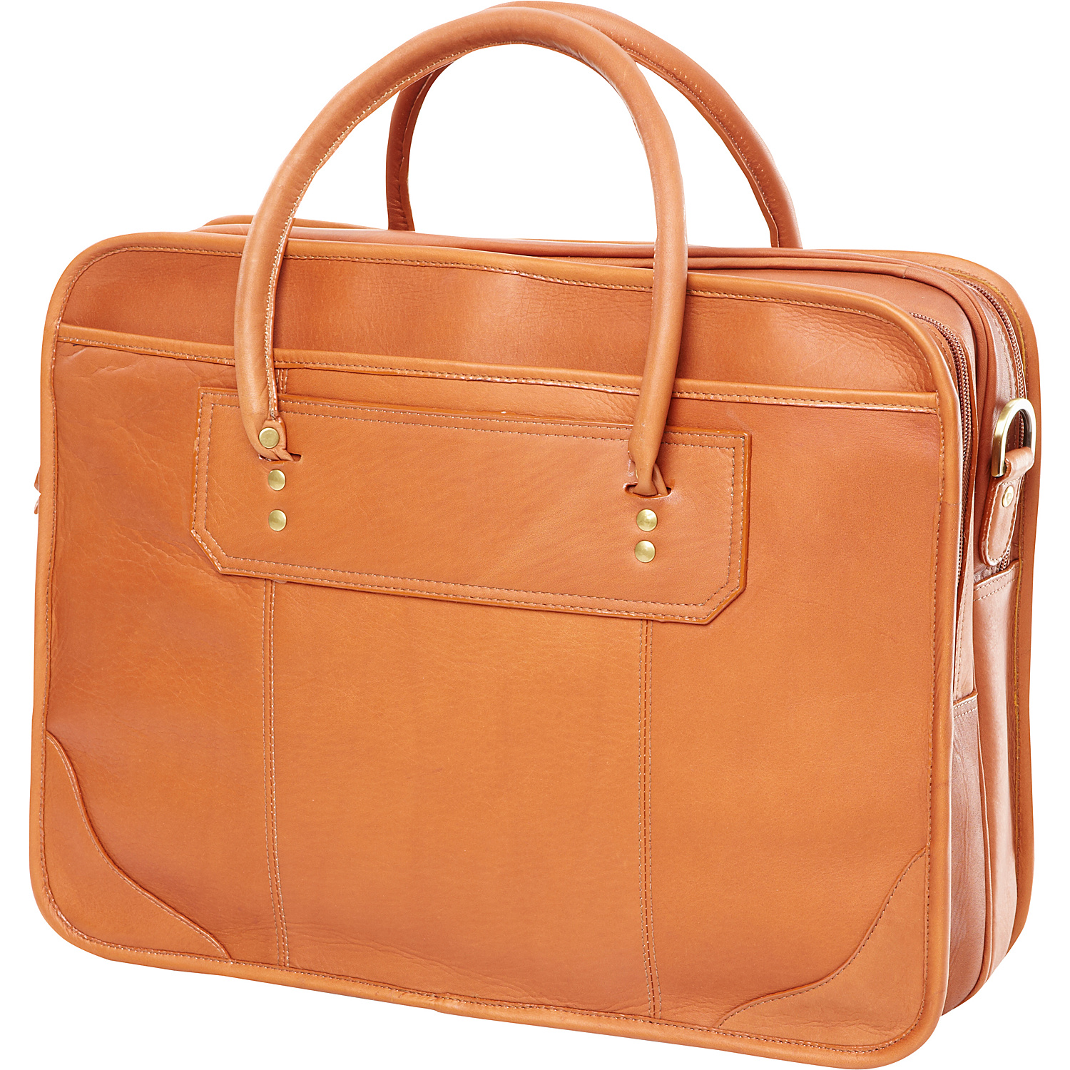 Leather Top Handle Laptop Briefcase