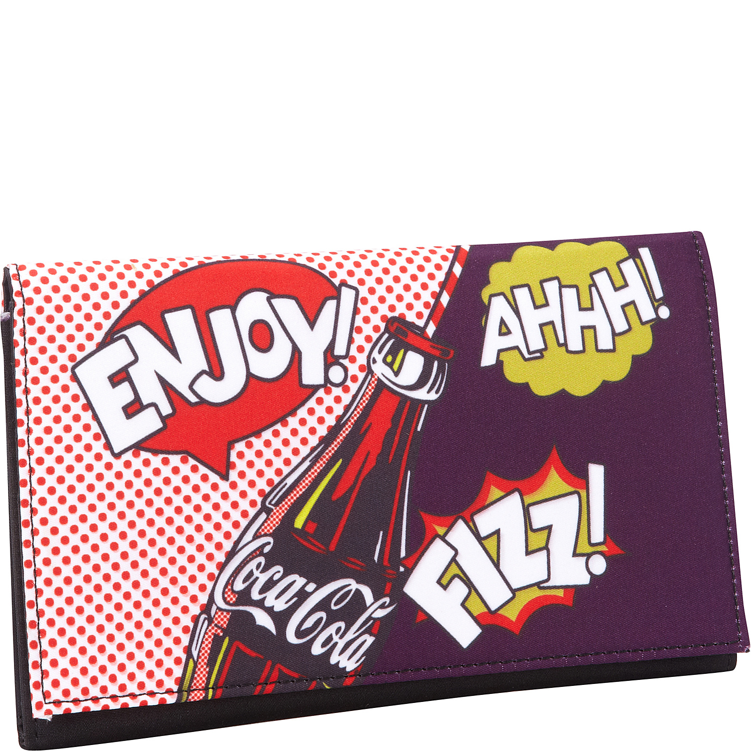 officially licensed coca-cola pop art tri-fold wallet