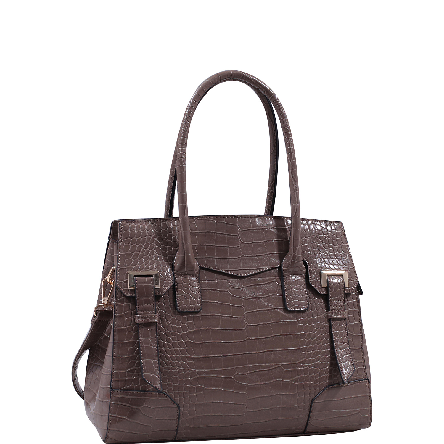 Buckthorn Crocodile Leather Satchel