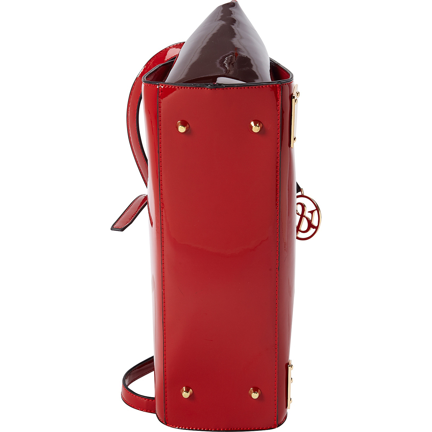 Shiny Two Tone Satchel Bag