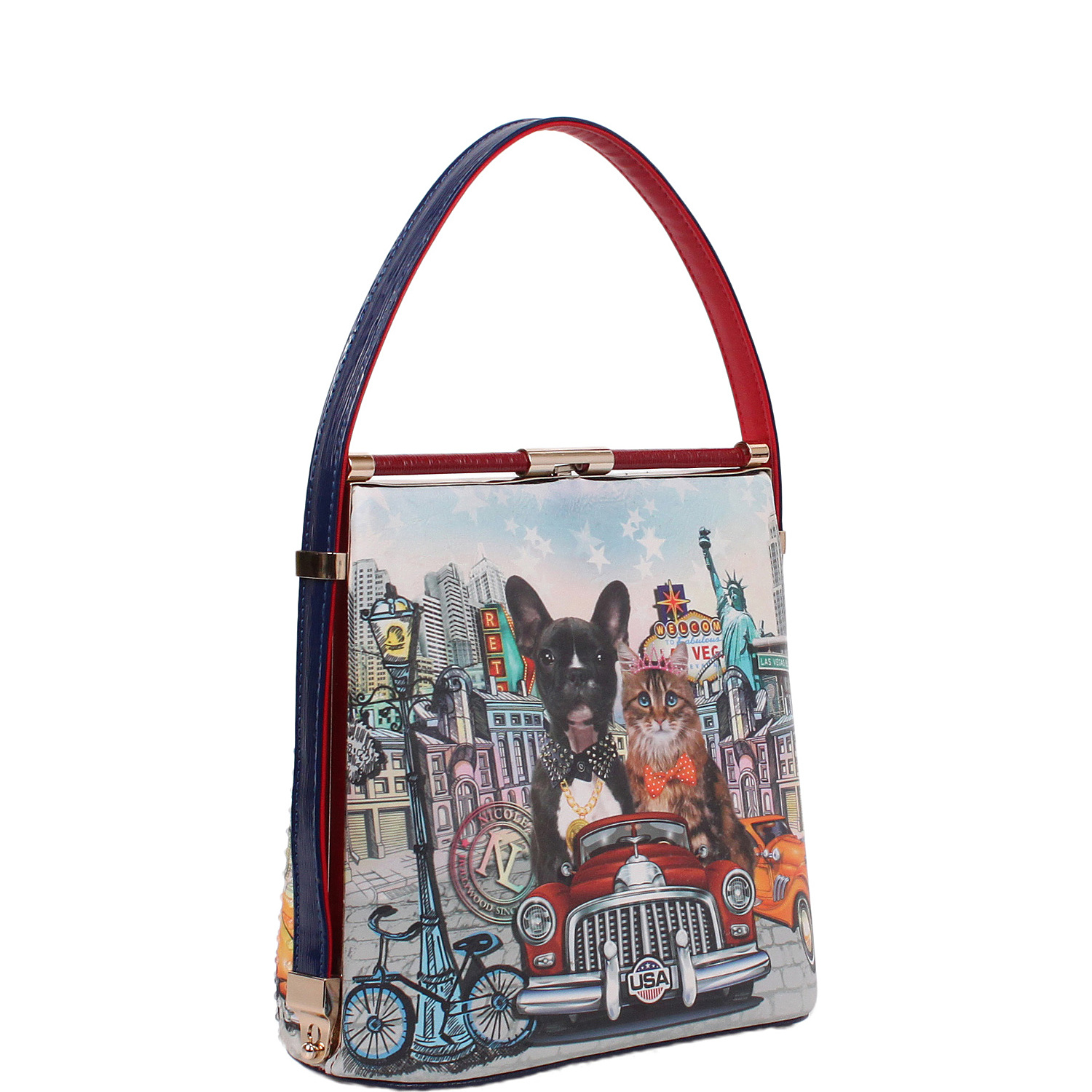 City Drive Print Shoulder Bag