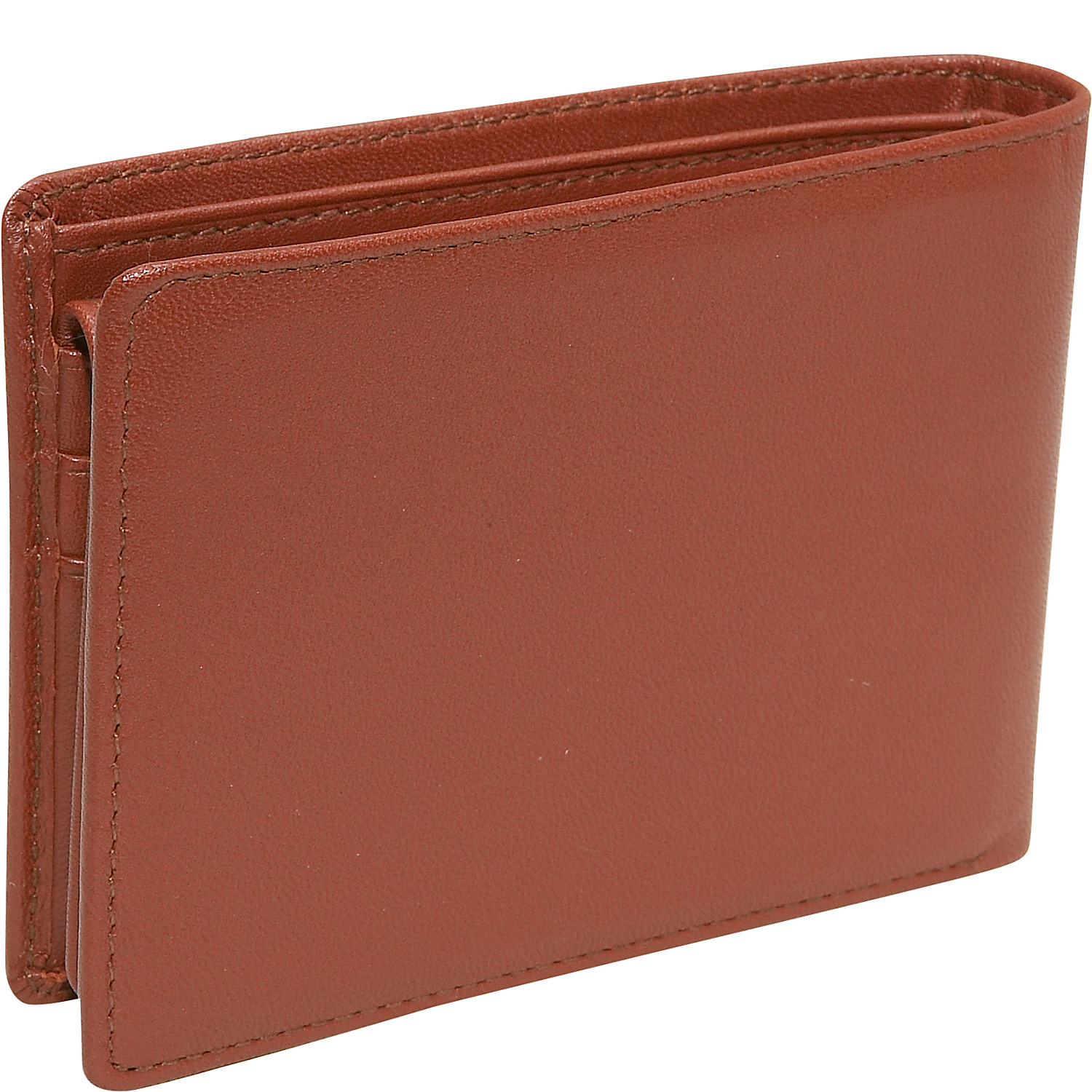 Cowhide Leather Slim Wallet w/Passcase