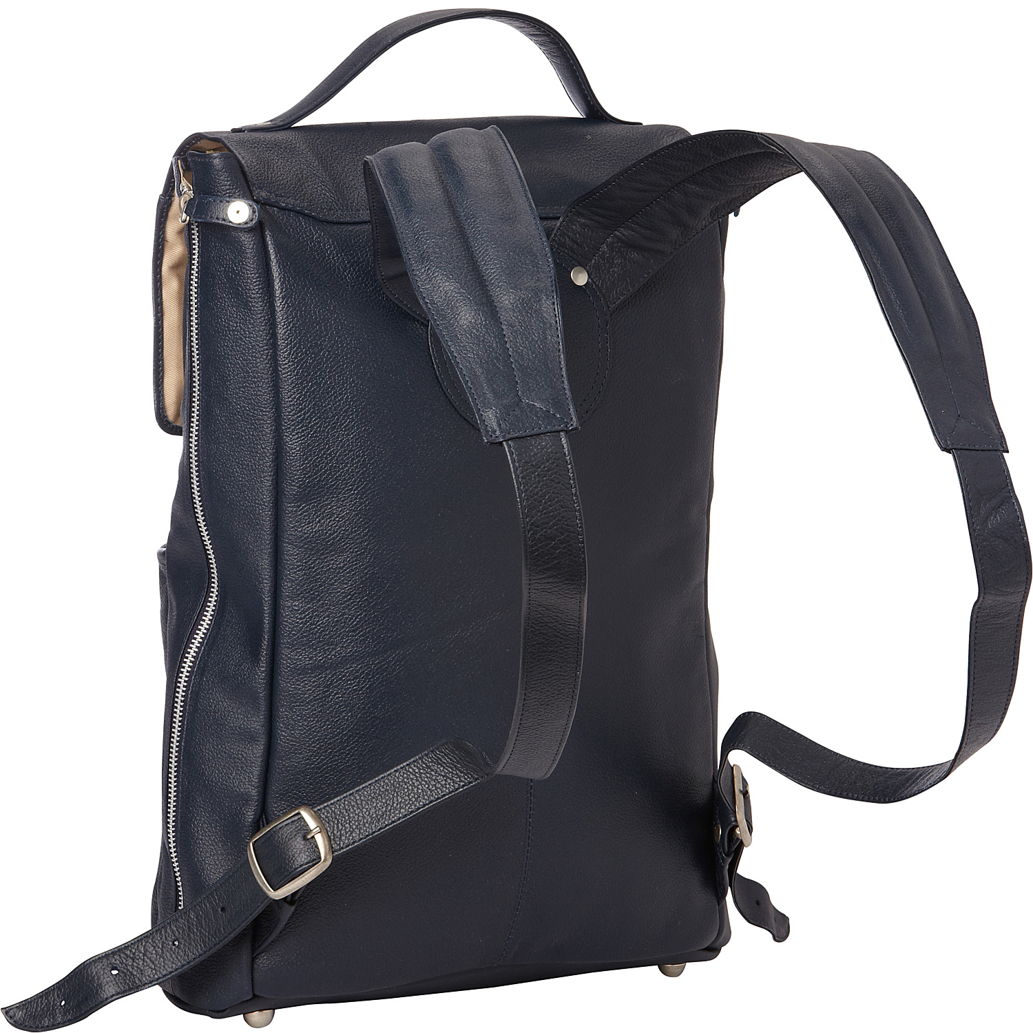 Leather Vertical Backpack