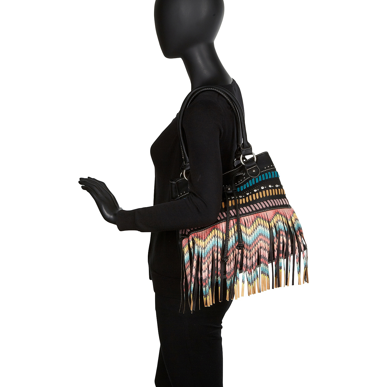 Fringe Concealed Handgun Hobo Bag