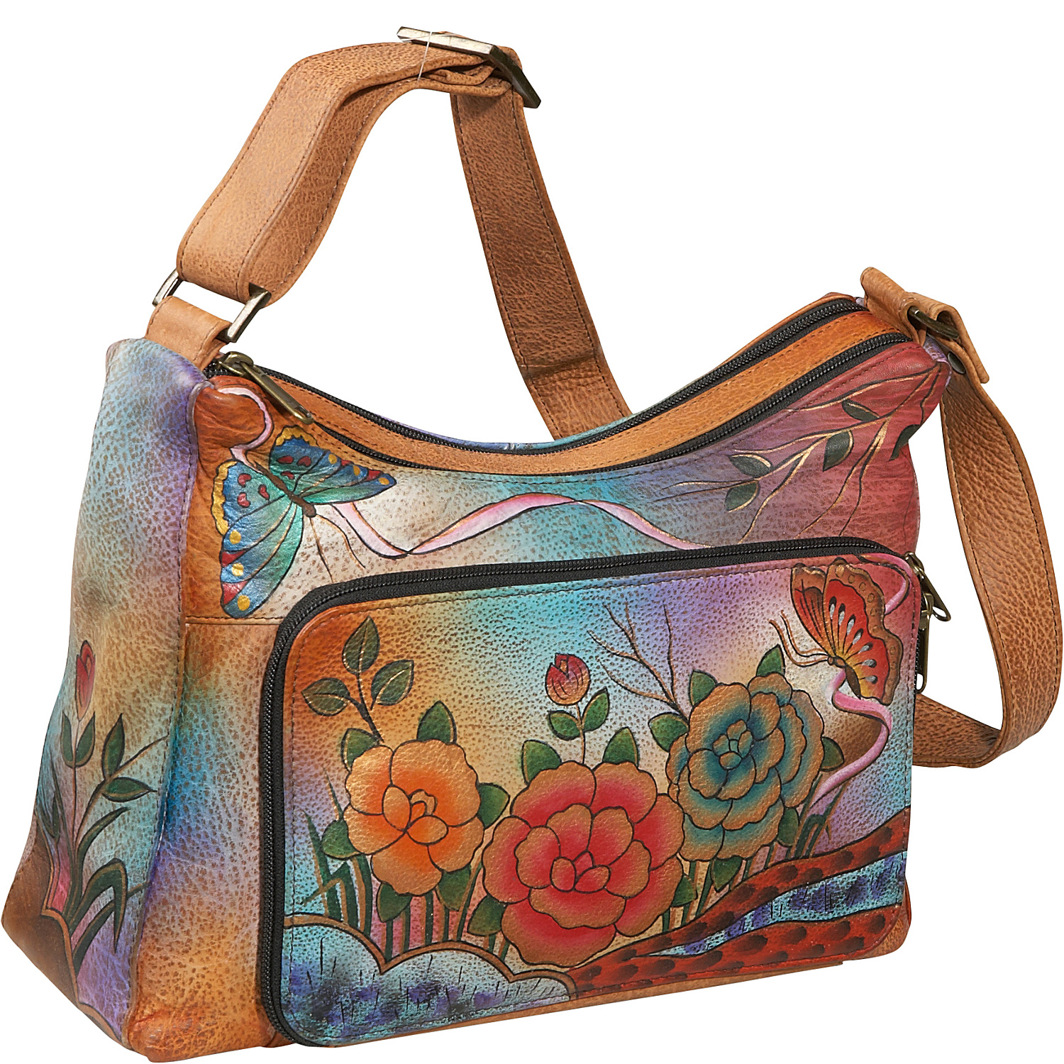 Twin-Top East-West Organizer Shoulder Bag