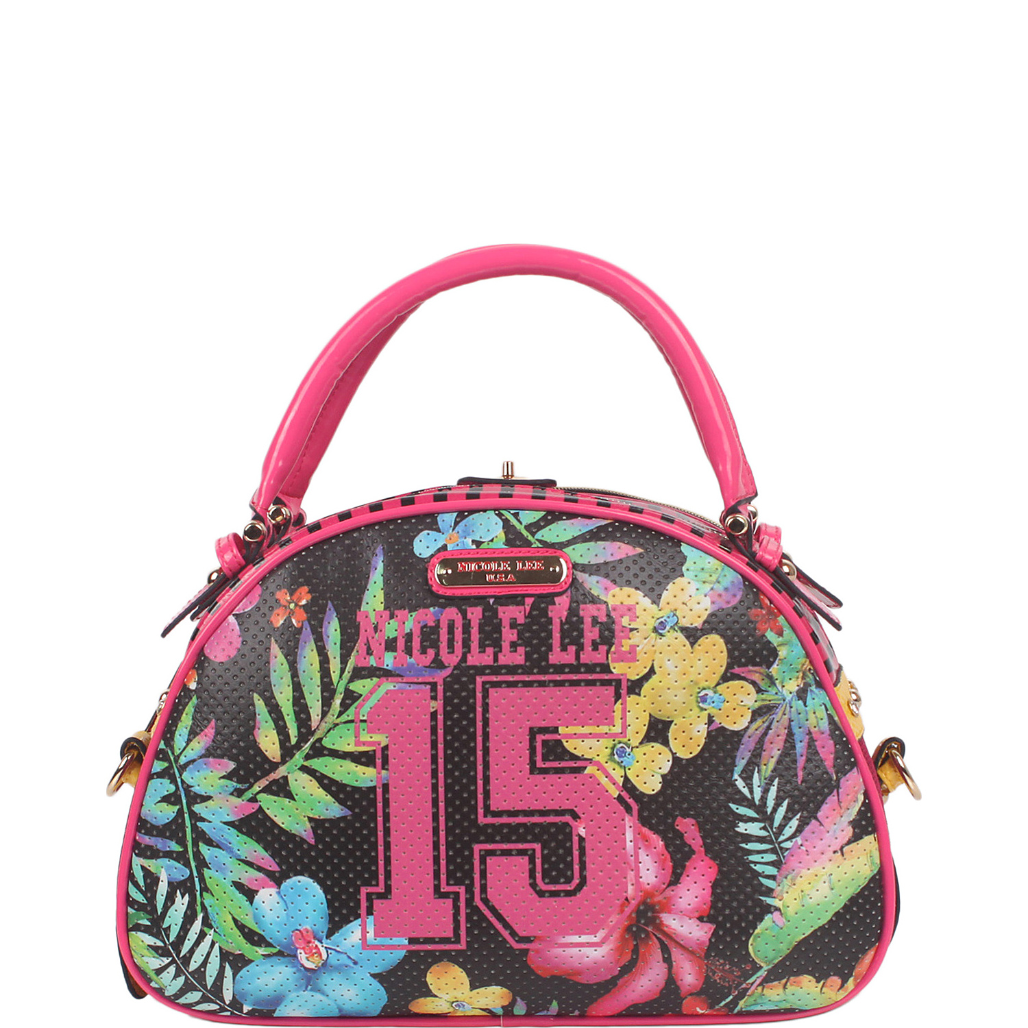 Numeric 15 Print Bowler Bag