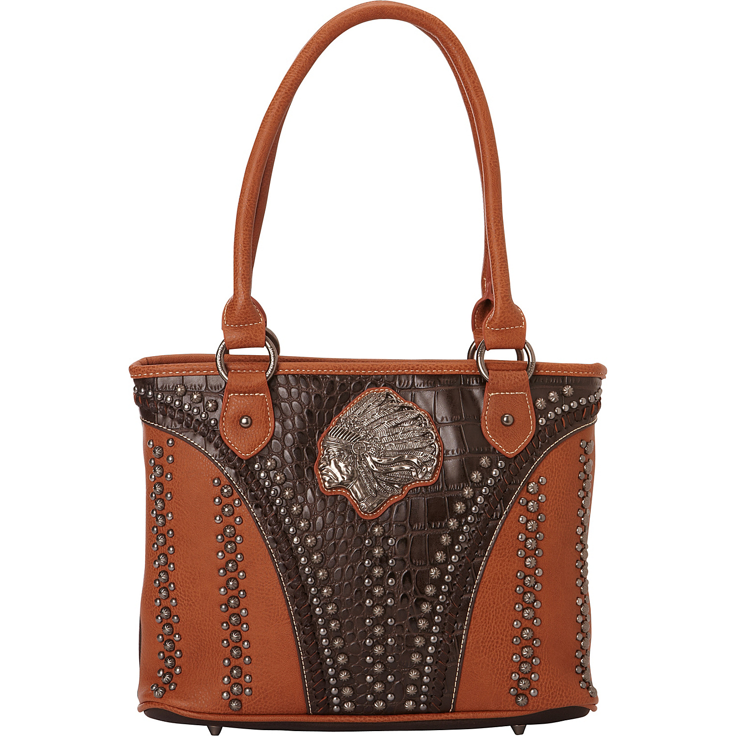 Indian Chief Croc Print Tote