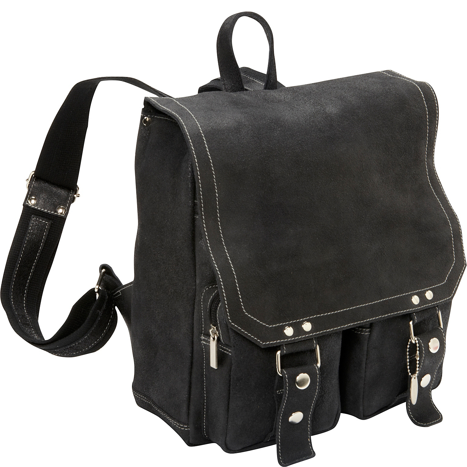 Distressed Leather Laptop Backpack