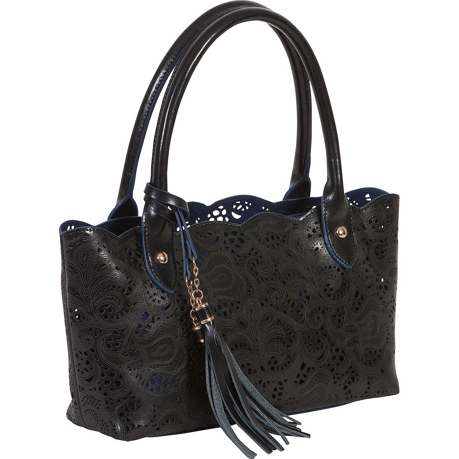 Small Leather Lace Tote