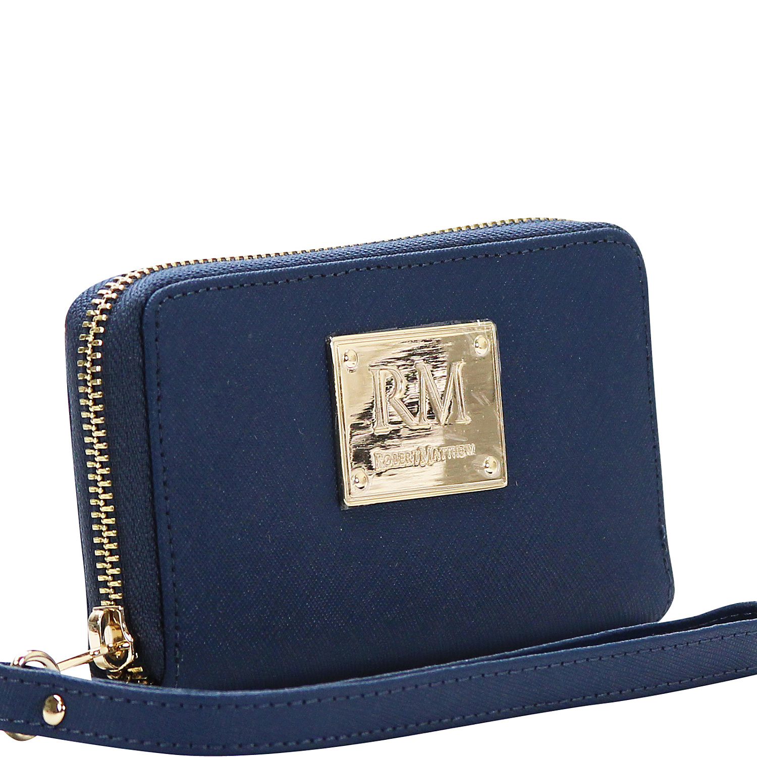 Sadie 24K Gold Leather Wallet Wristlet