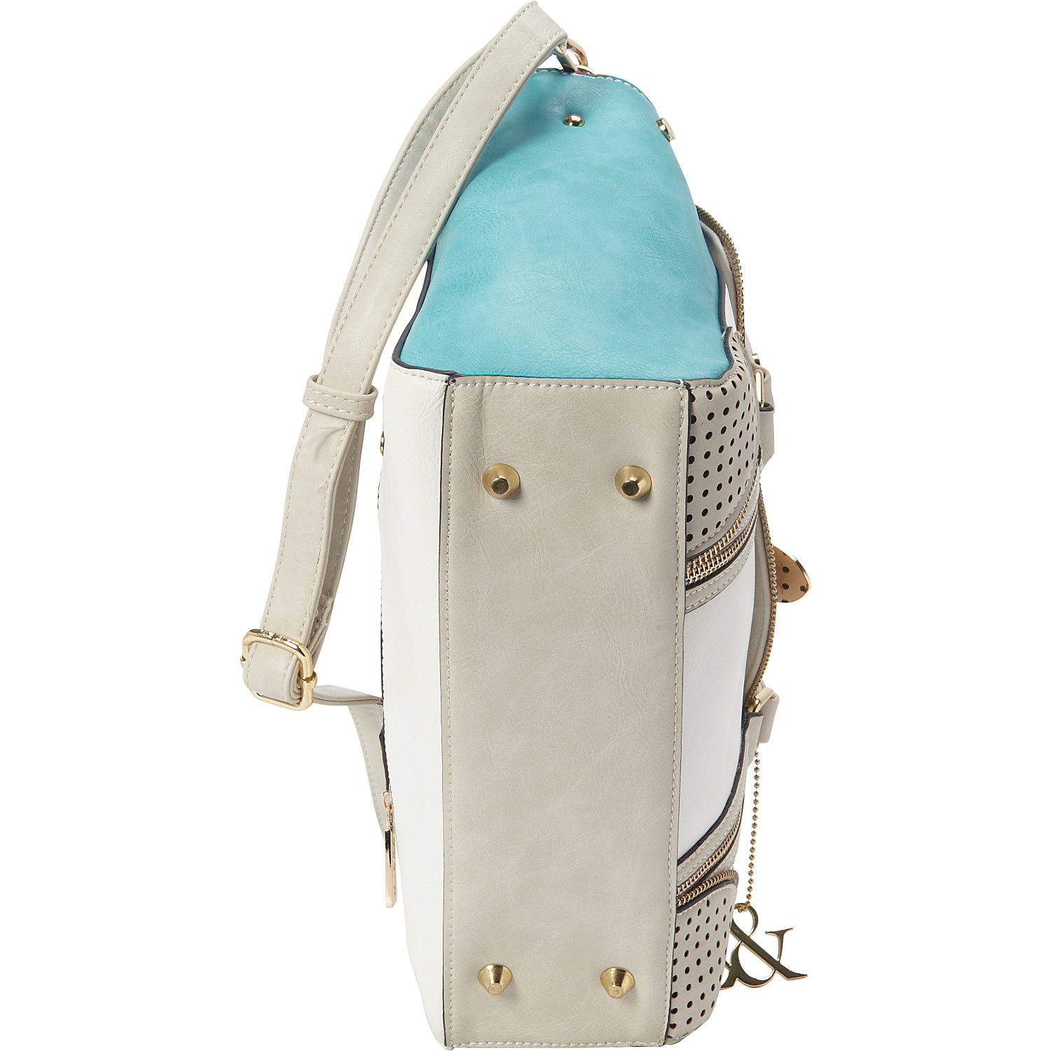Tri-Toned Laser Cut Satchel Bag