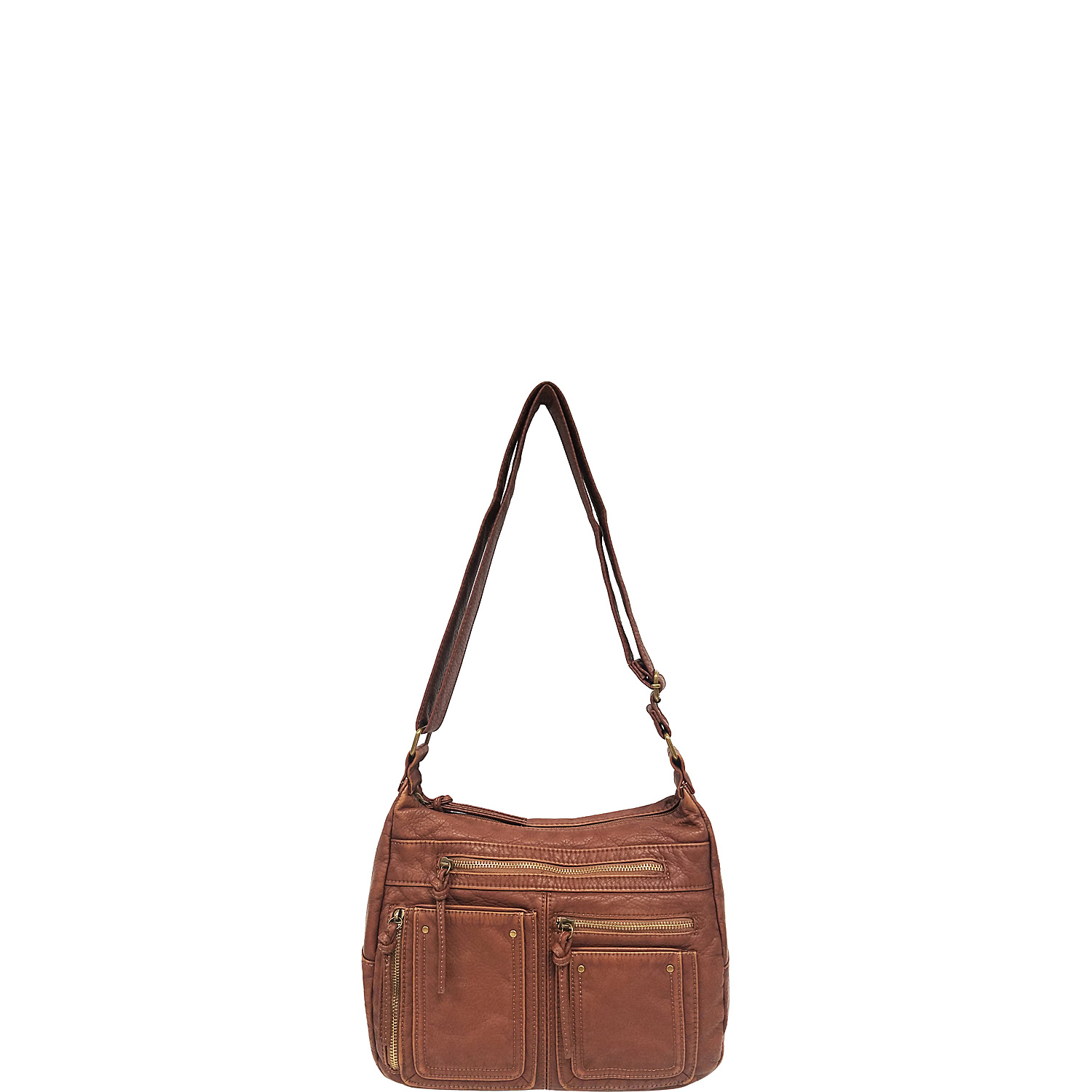 Washed Pockets Shoulder Bag