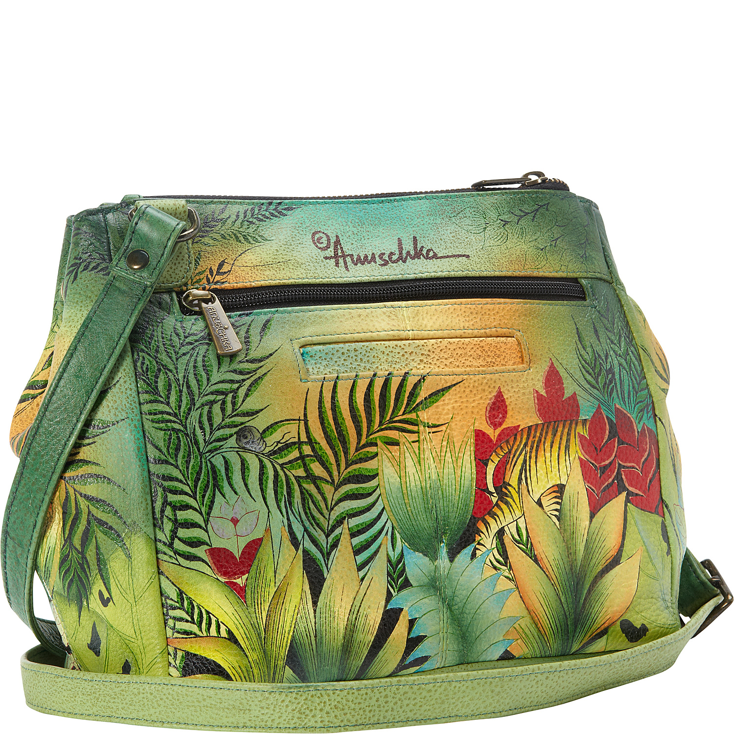 Hand Painted Triple Compartment Crossbody