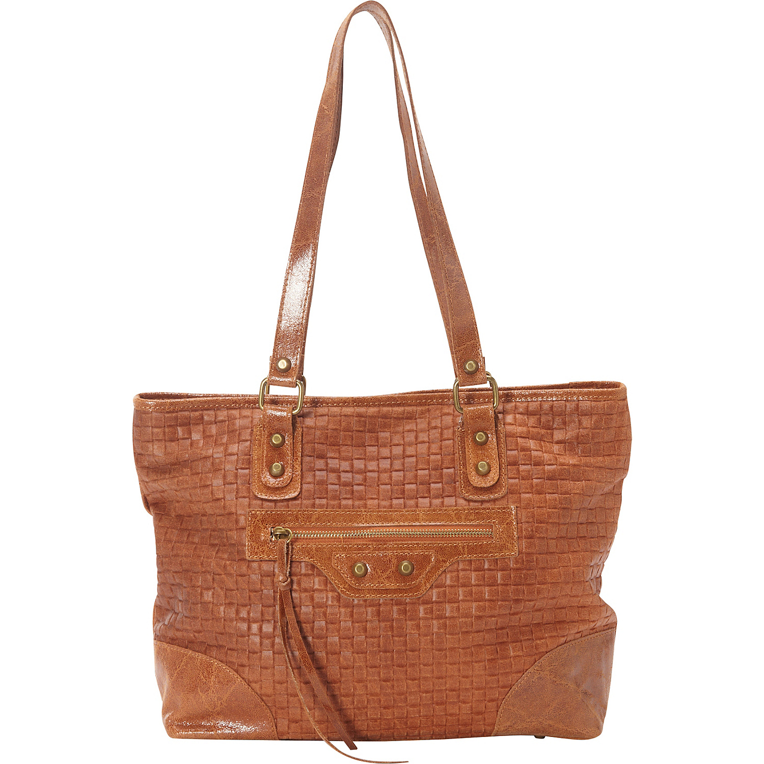 Woven Italian Leather Tote