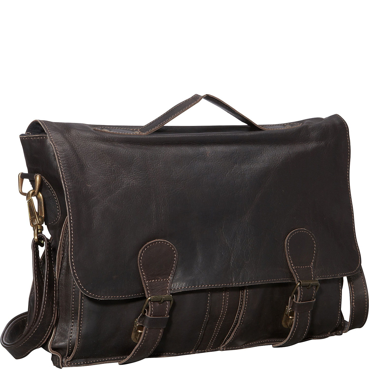 Soft Leather Laptop Messenger Bag and Brief