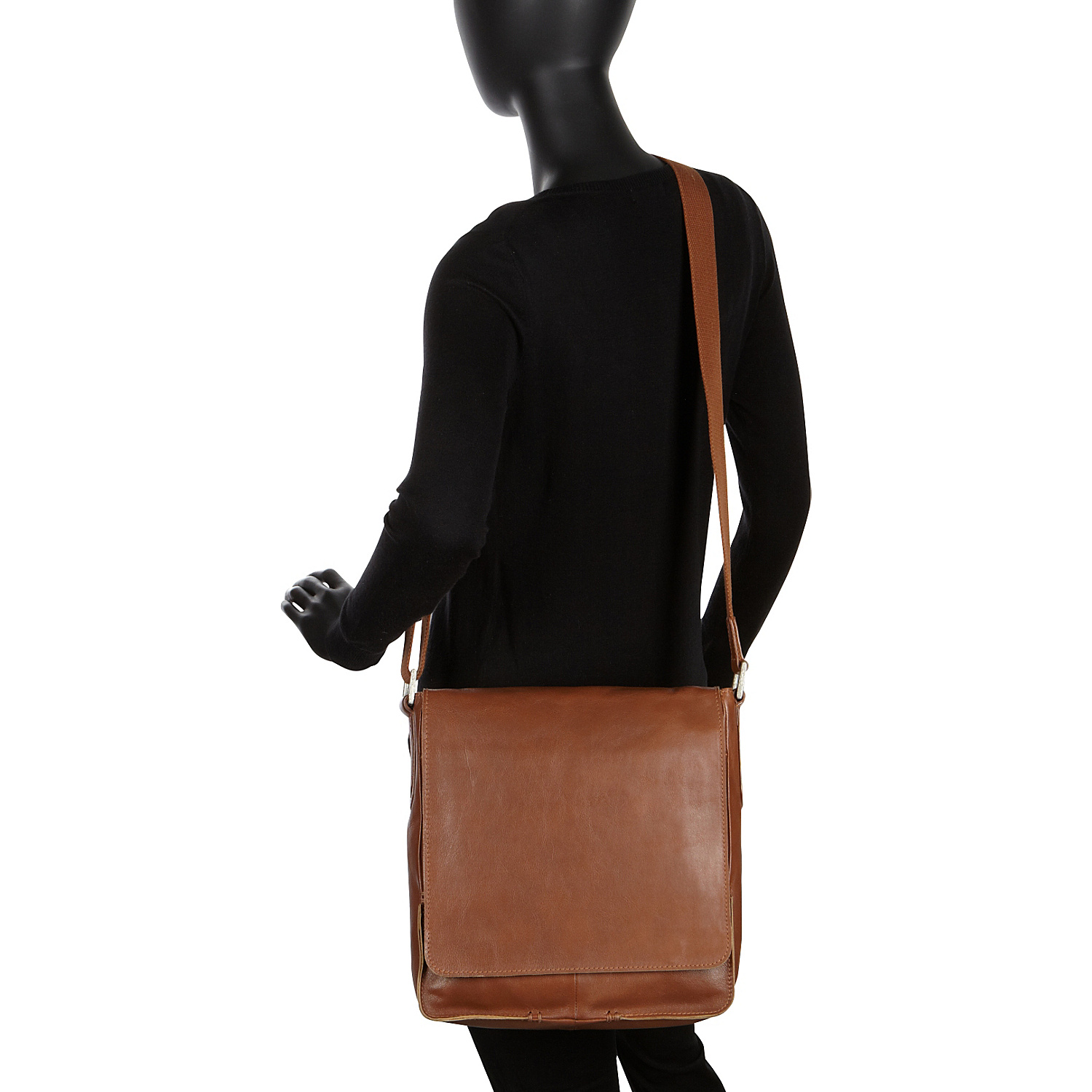 Fred Leather Business Laptop Messenger Crossbody Bag