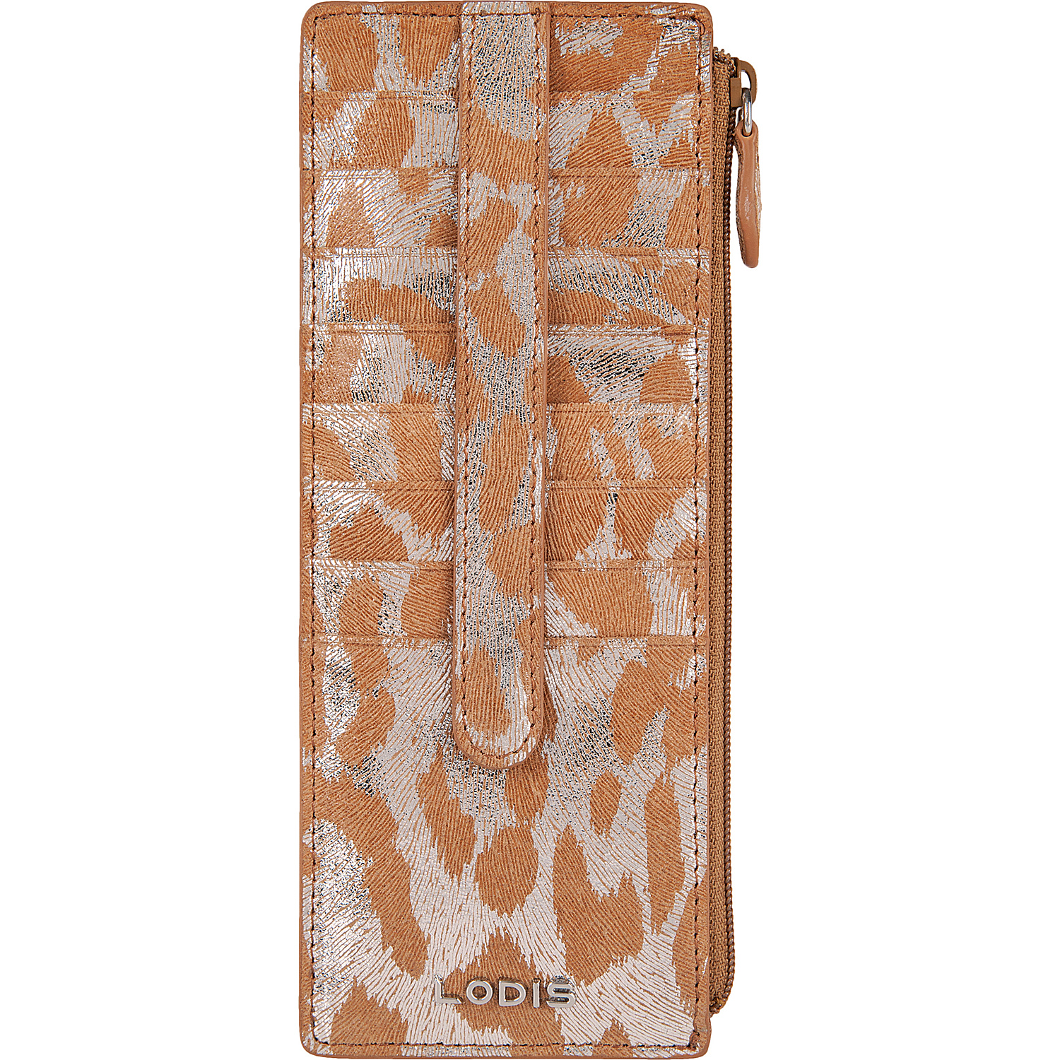 Sophia Safari Credit Card Case with Zipper Pocket