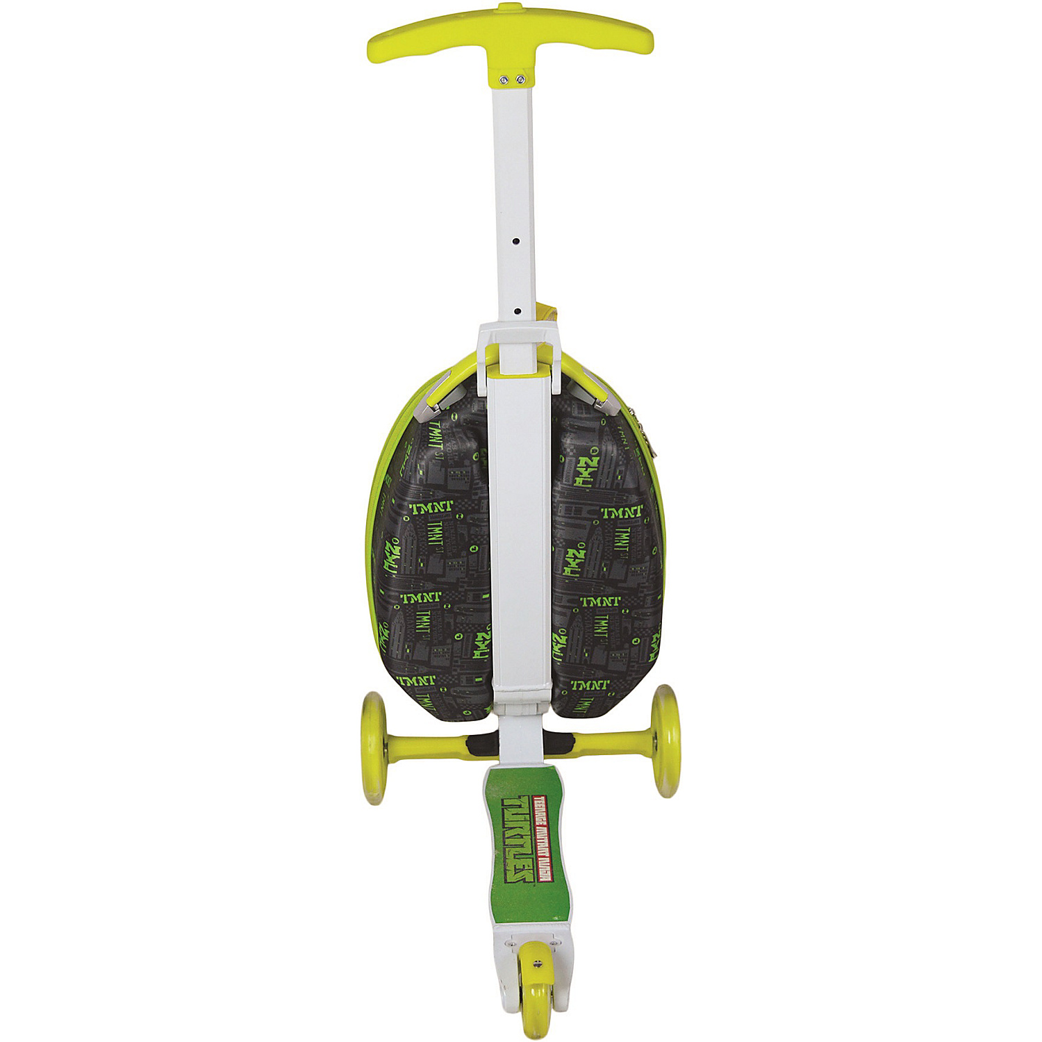 TMNT Graphic Kids Carry-On with Foldable Scooter Attached