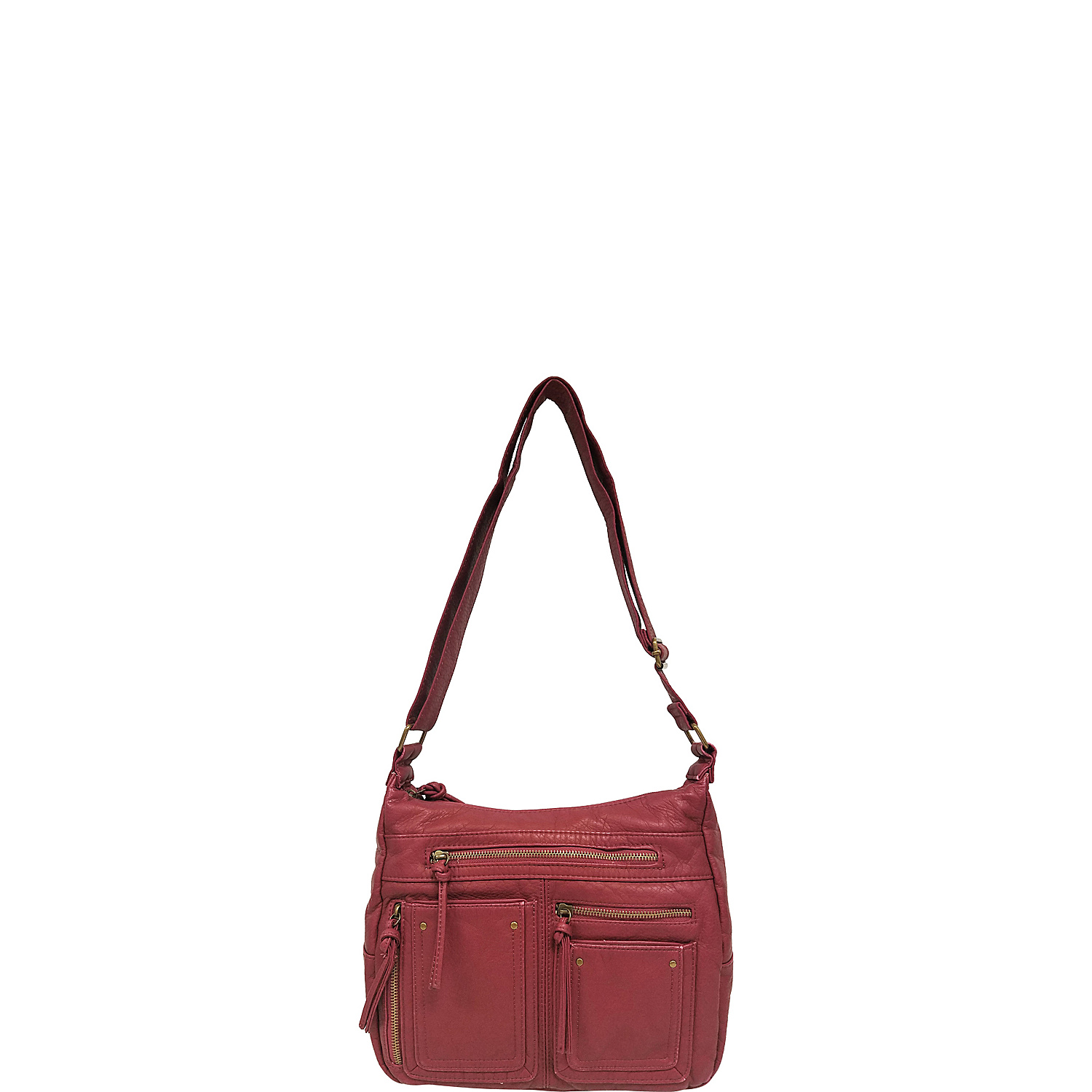 Washed Pockets Shoulder Bag