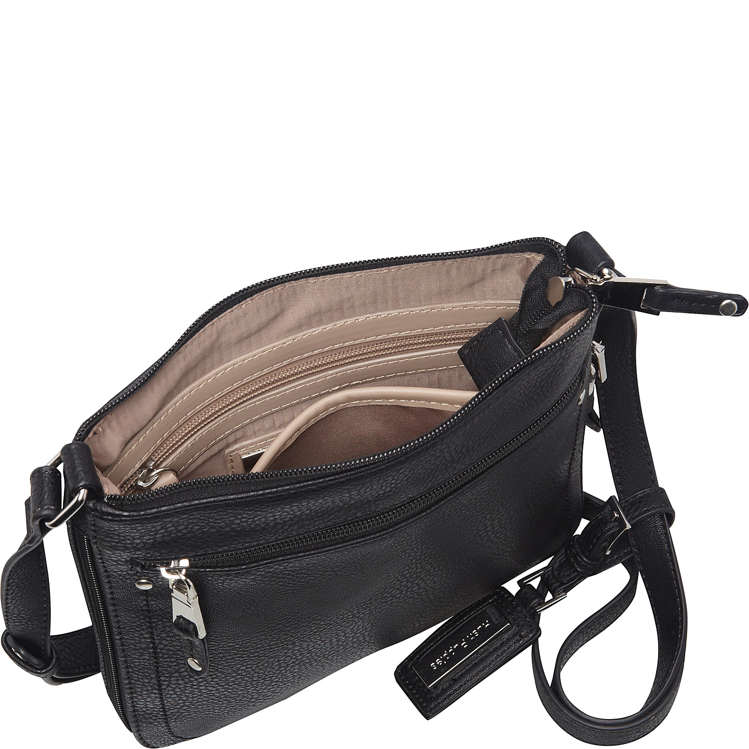 Contouring Zipper Crossbody