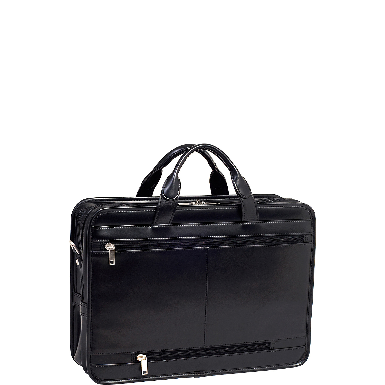 P Series Elston Leather Double Compartment Laptop Case