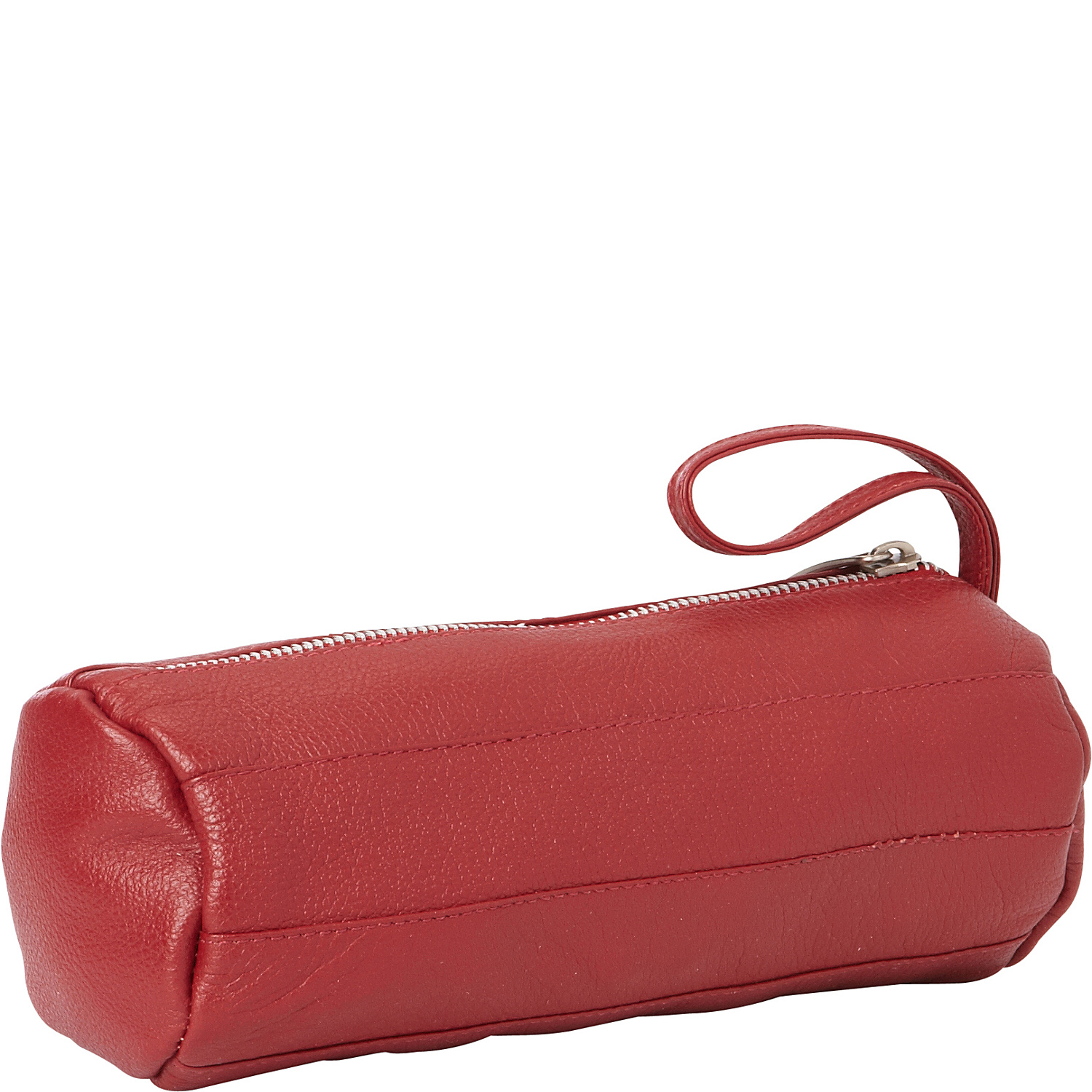 Leather Cylinder Cosmetic Bag