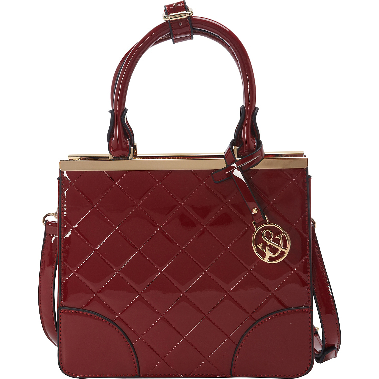 Shiny Quilted Small Satchel Bag