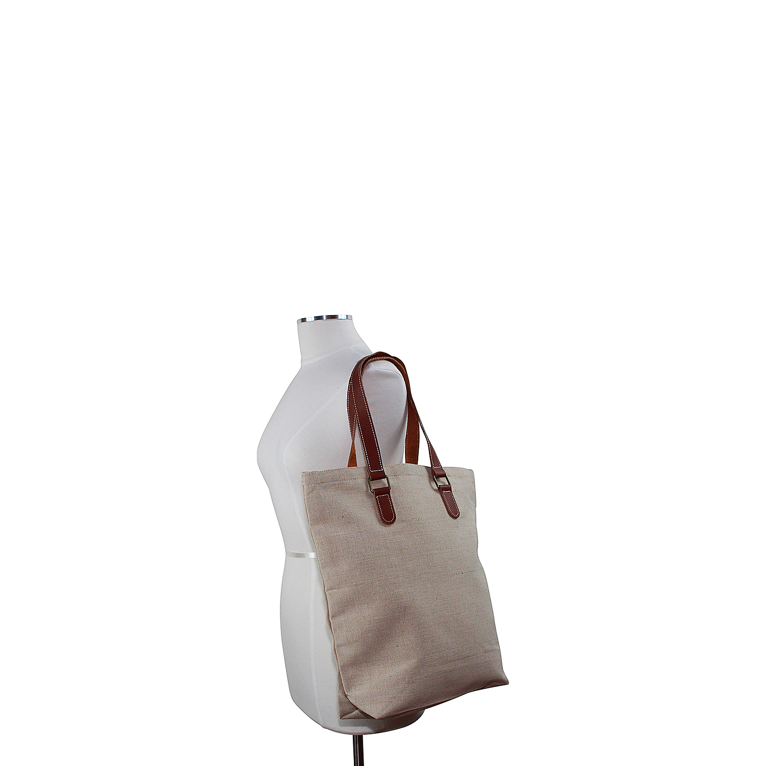 Jute and Leather Tote