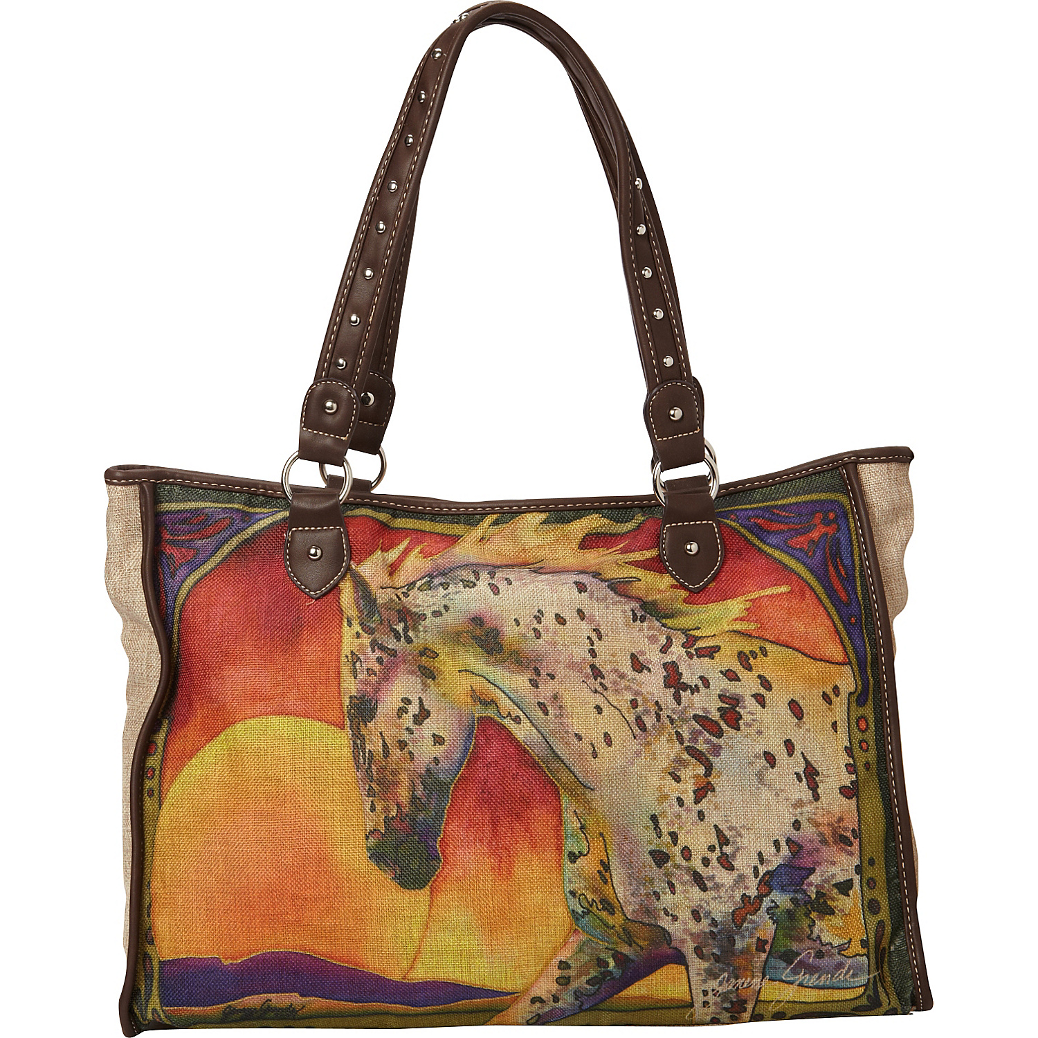 Horse Art Canvas Tote Bag