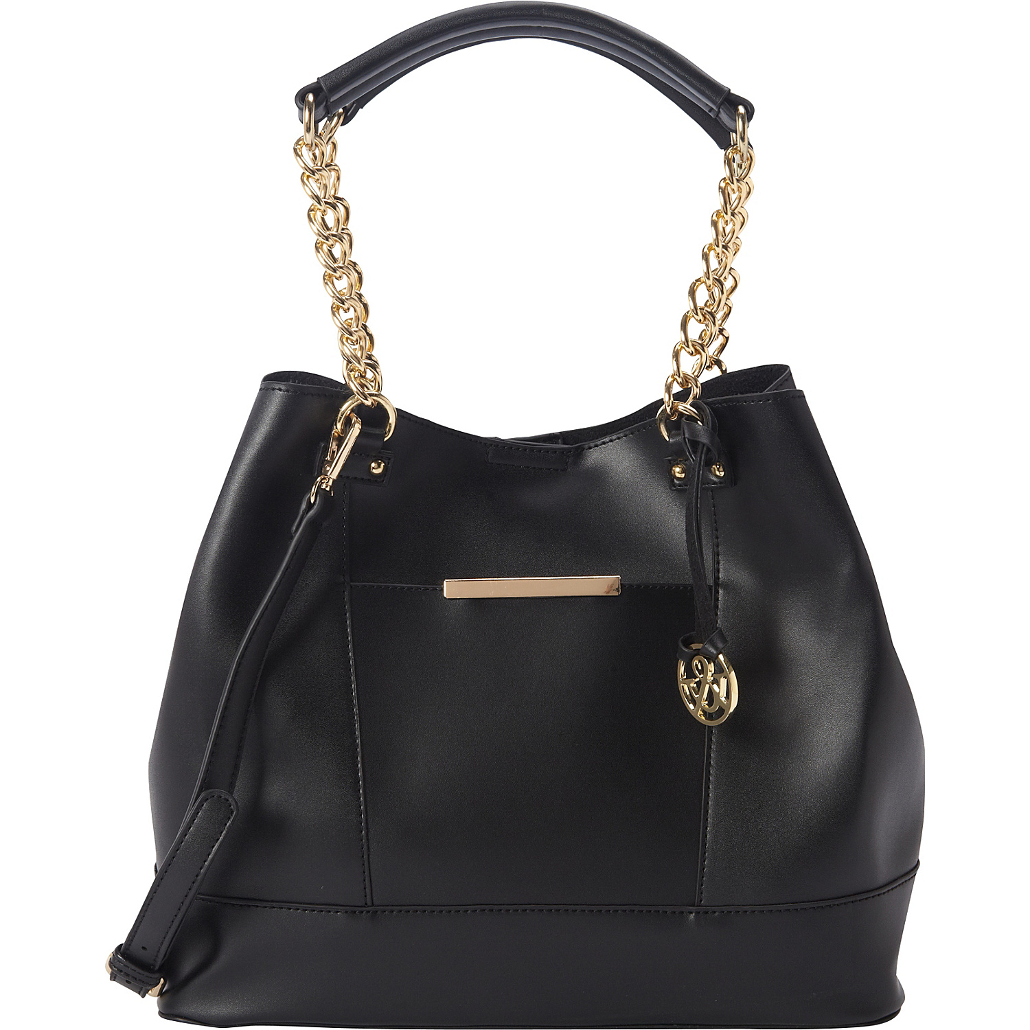 Solid Tote Bag W/ Detachable Zippered Bag