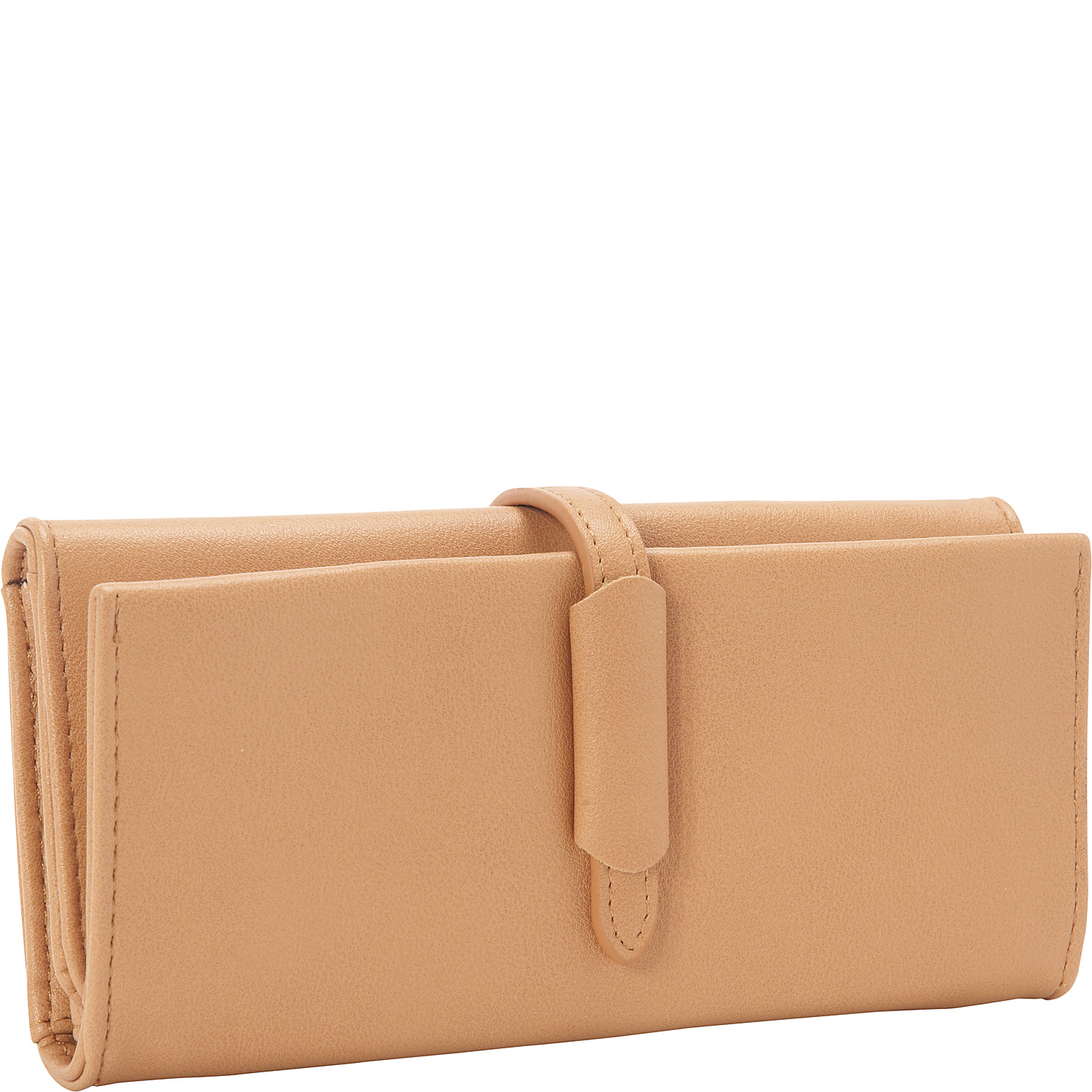 Multi Compartment Wallet with Strap Accent