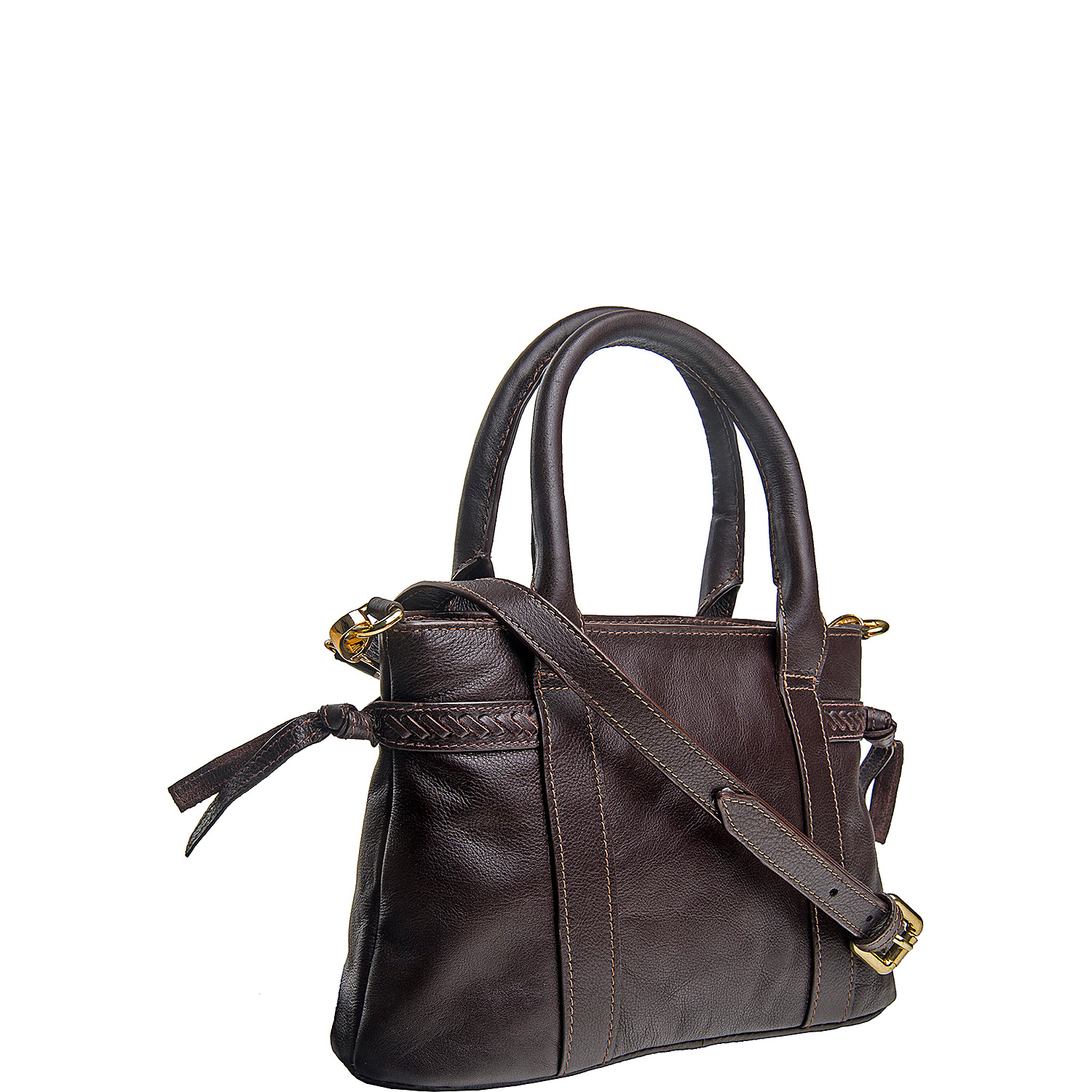 Mina Leather Small Satchel