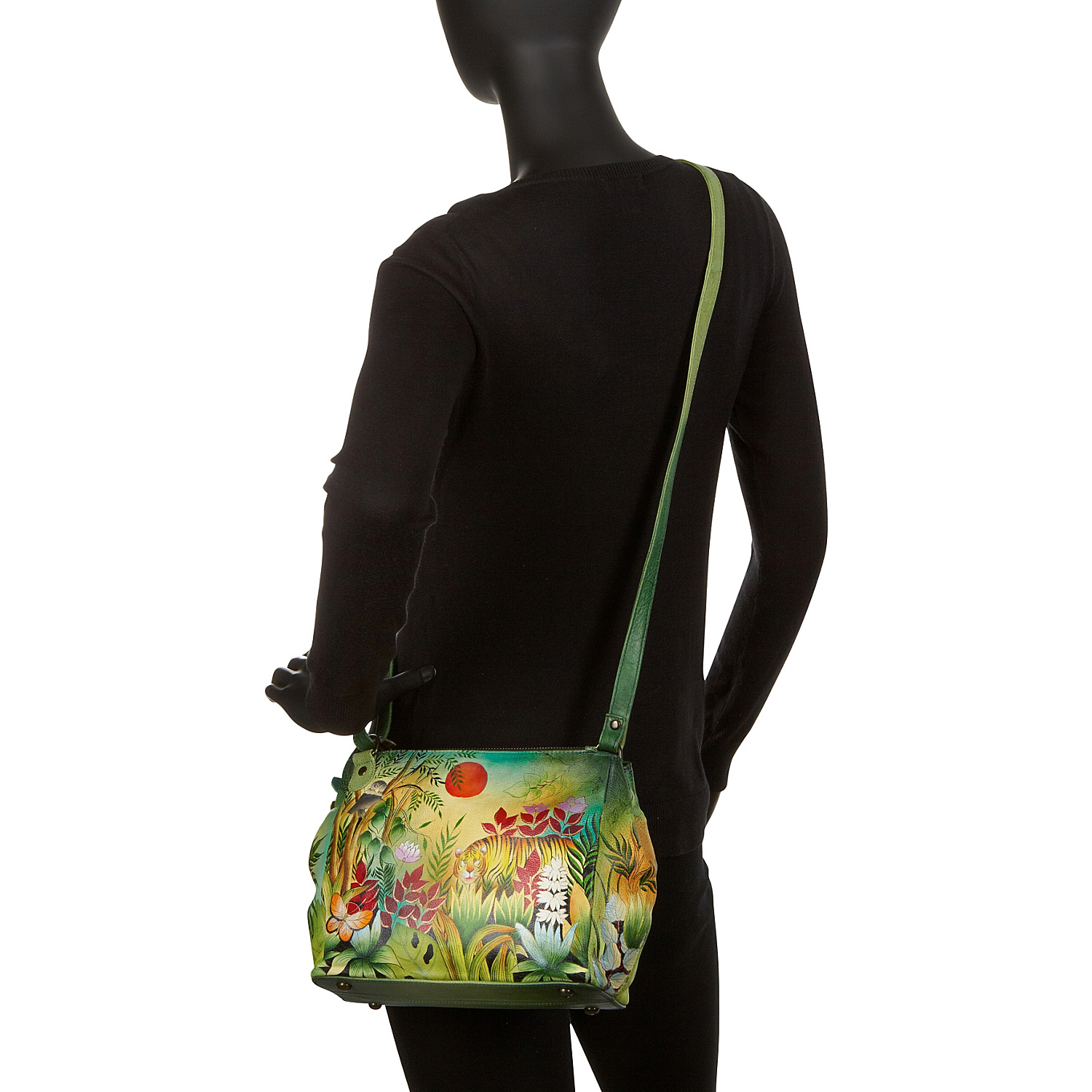 Hand Painted Triple Compartment Crossbody