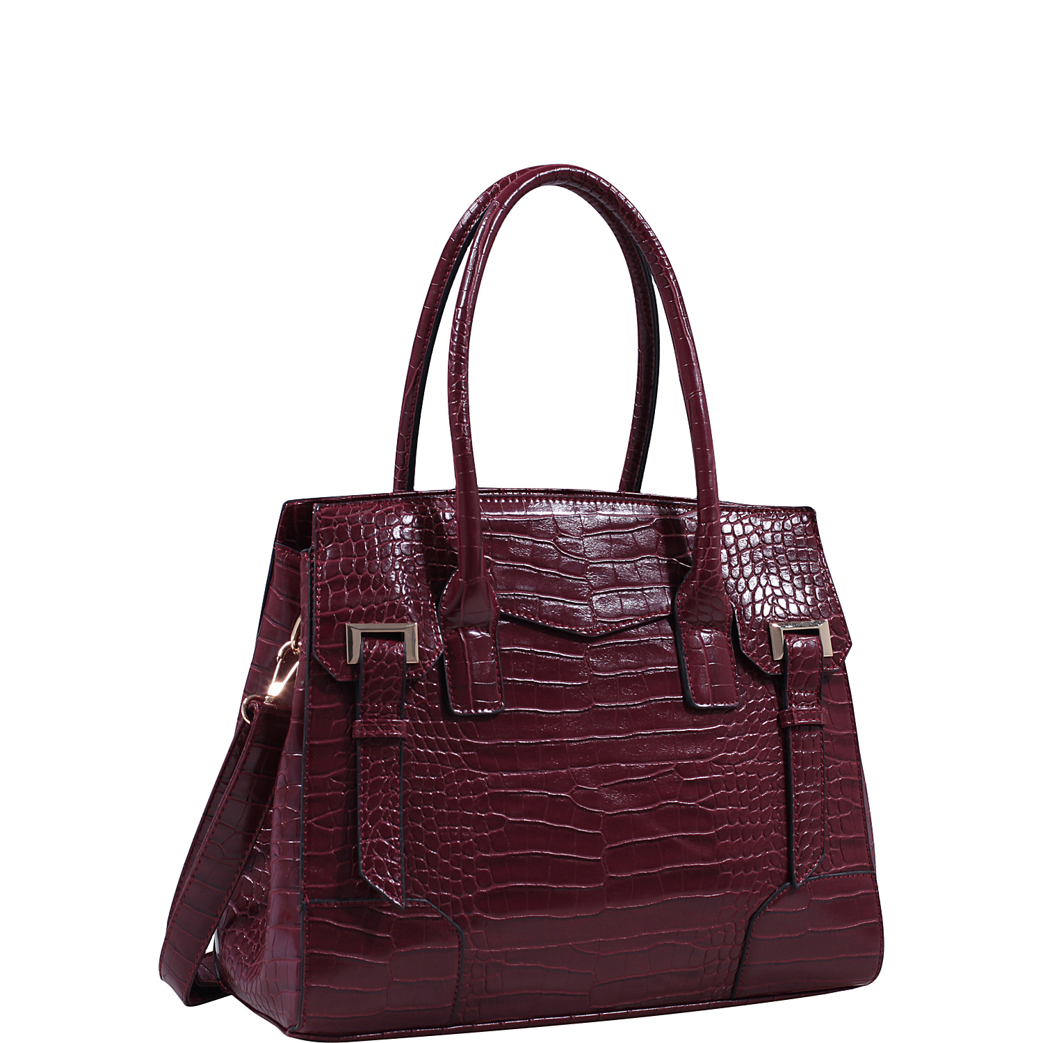 Buckthorn Crocodile Leather Satchel