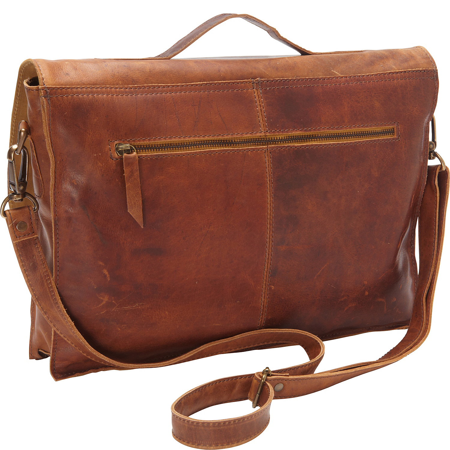 Soft Leather Laptop Messenger Bag and Brief