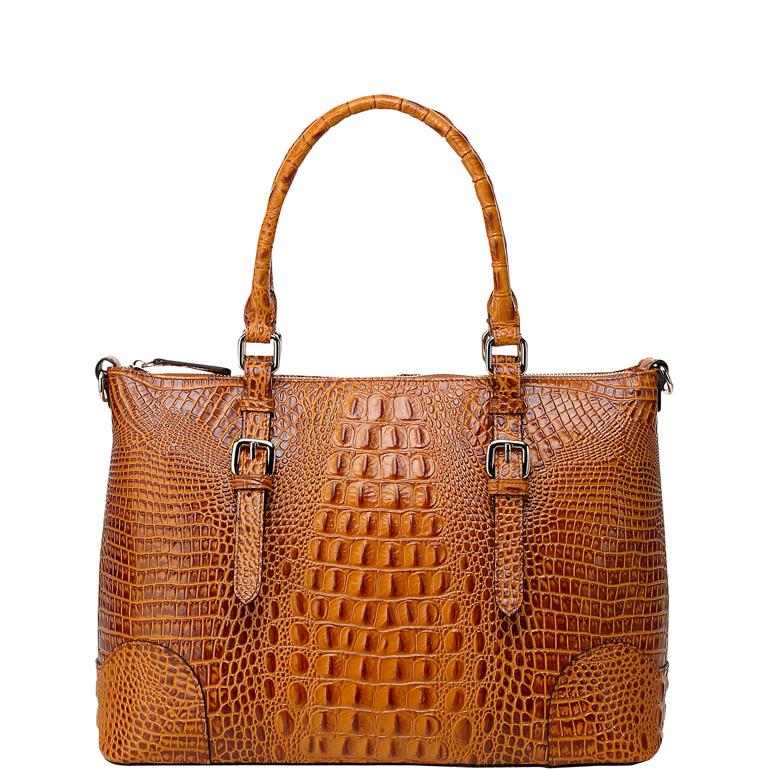 Carole Croc Embossed Leather Tote