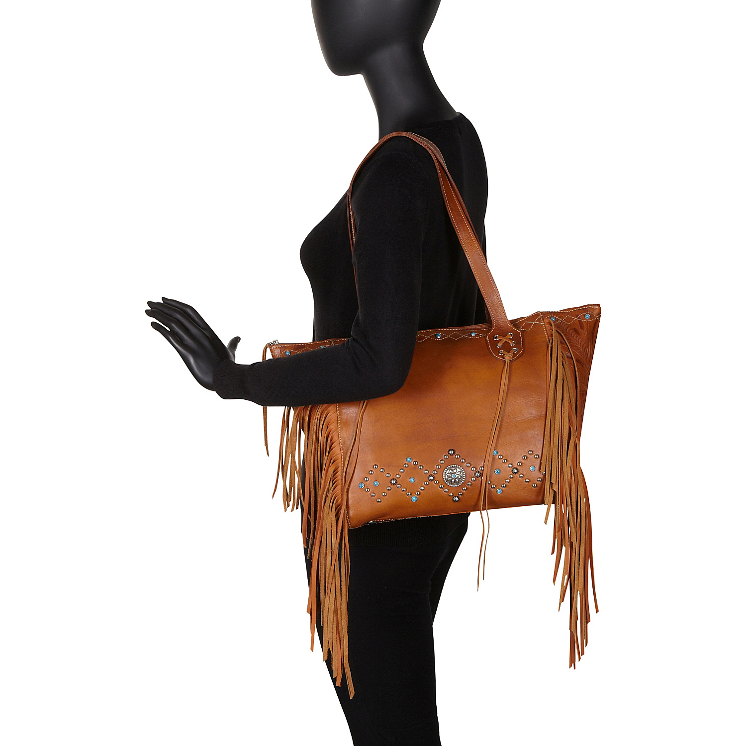 Canyon Creek Zip-top Fringe Tote