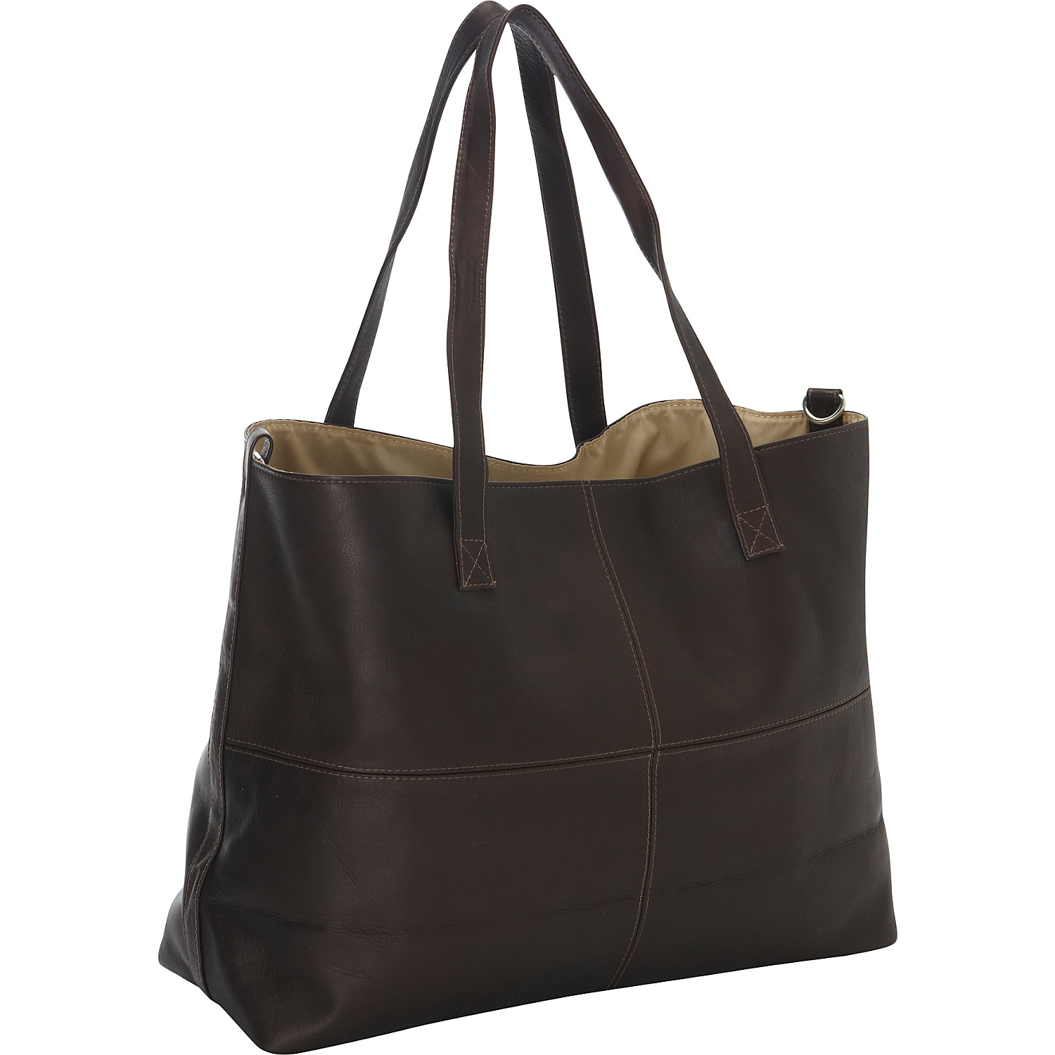 Large Leather Multi-Purpose Open Tote