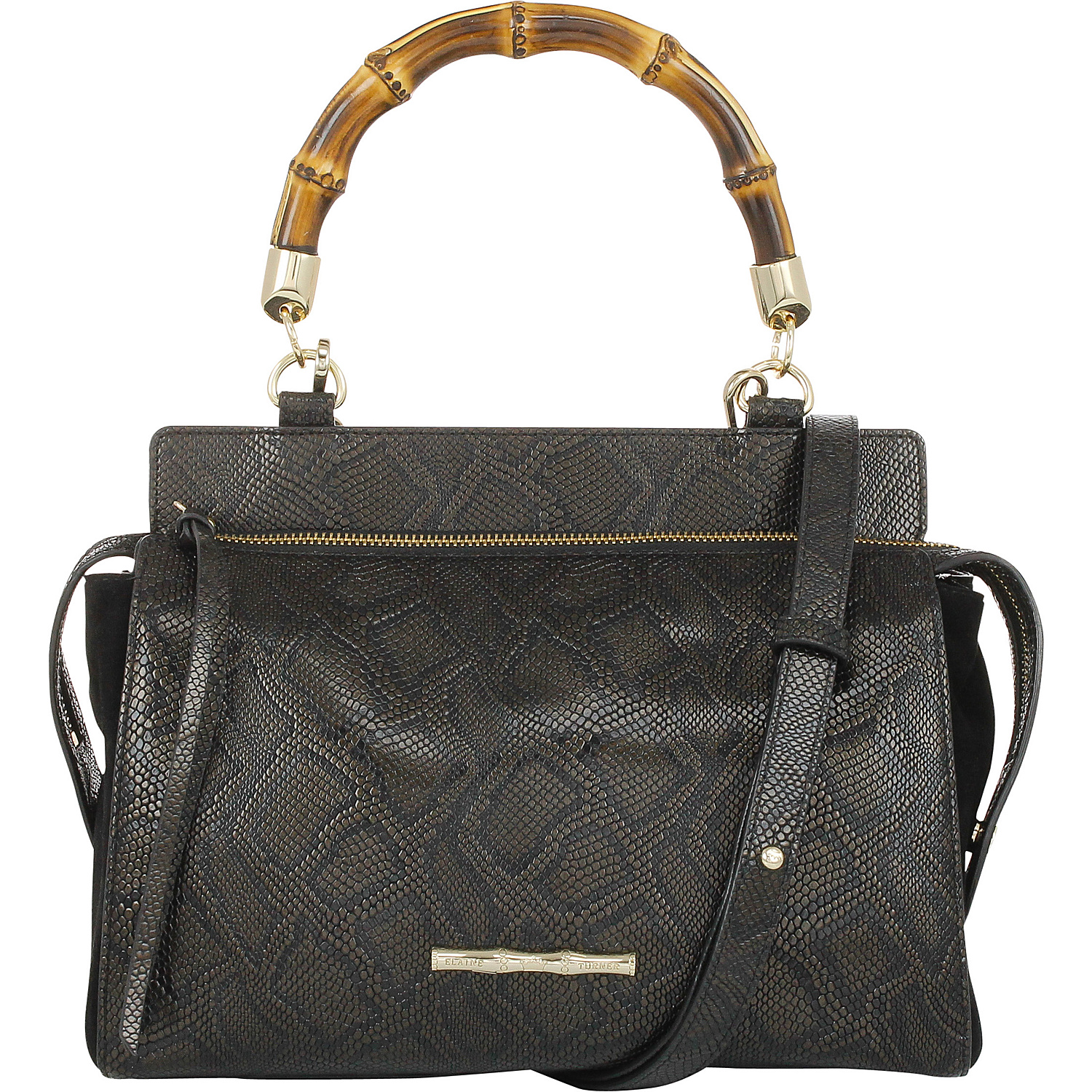 Olive Python Satchel