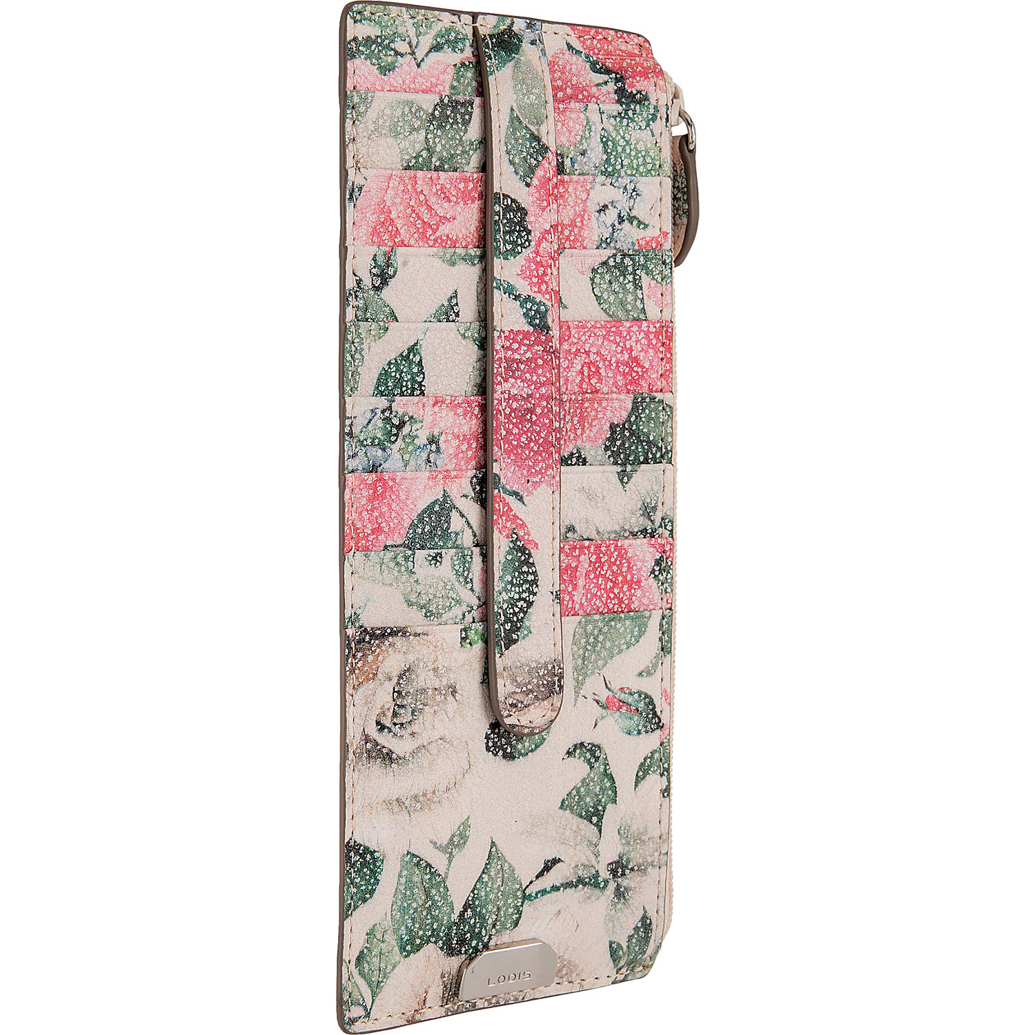 Bouquet Credit Card Case with Zipper Pocket