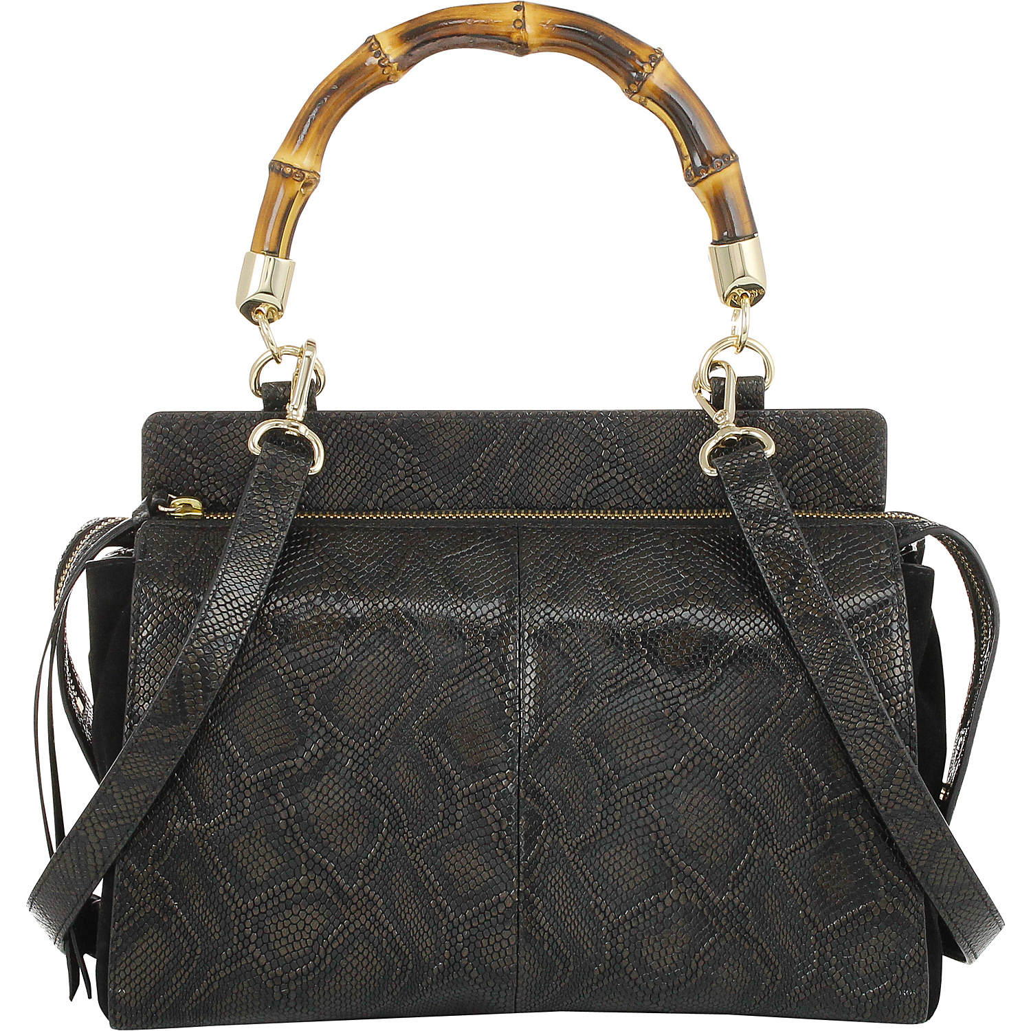 Olive Python Satchel