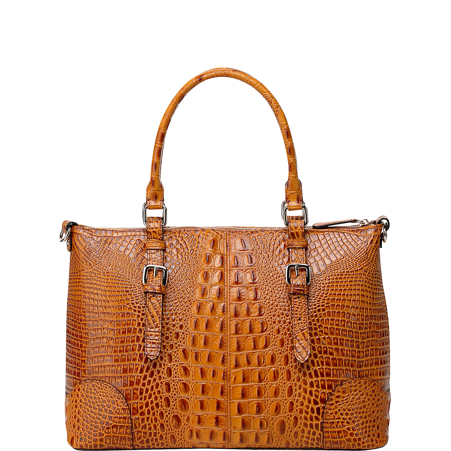 Carole Croc Embossed Leather Tote