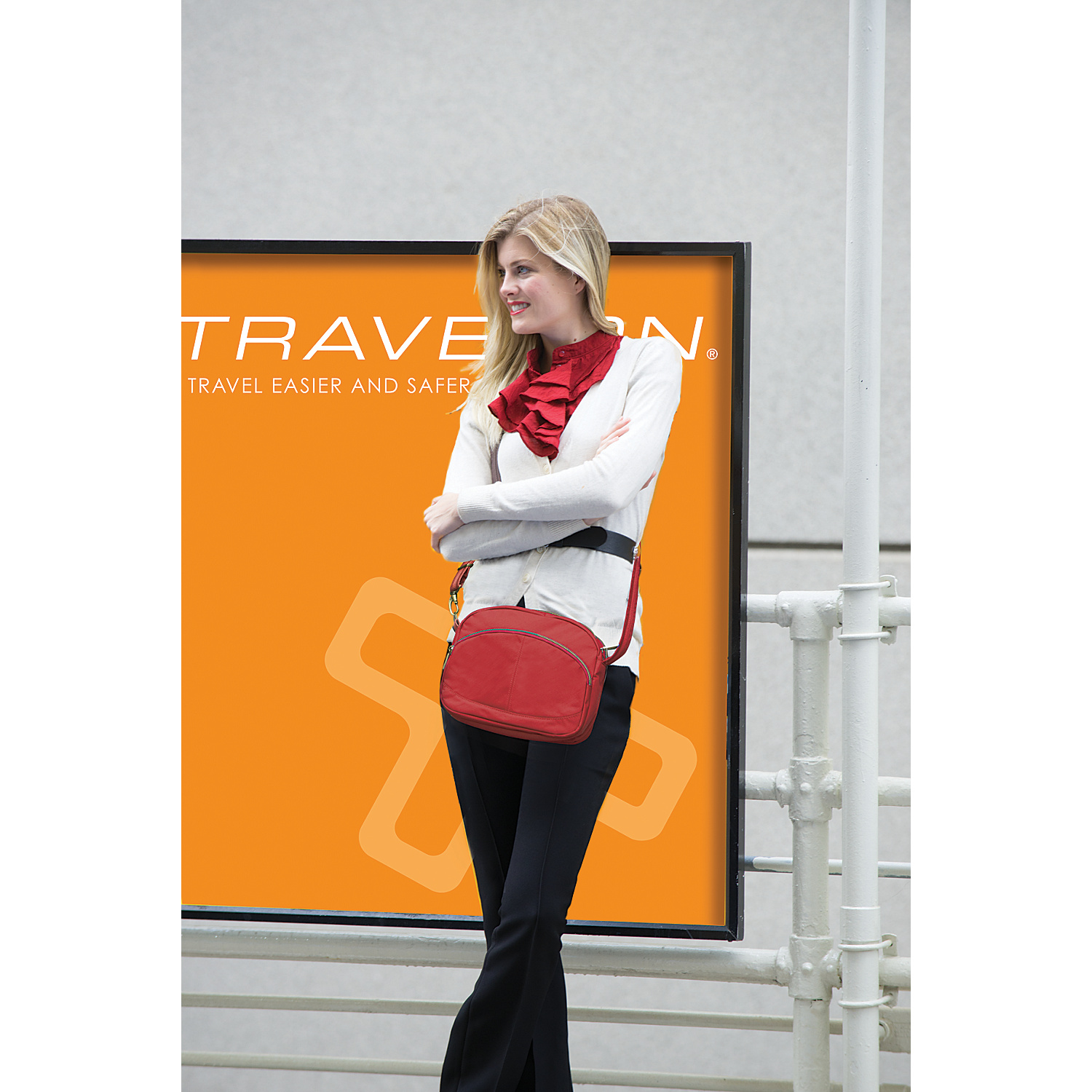 Anti-Theft Signature E/W Shoulder Bag