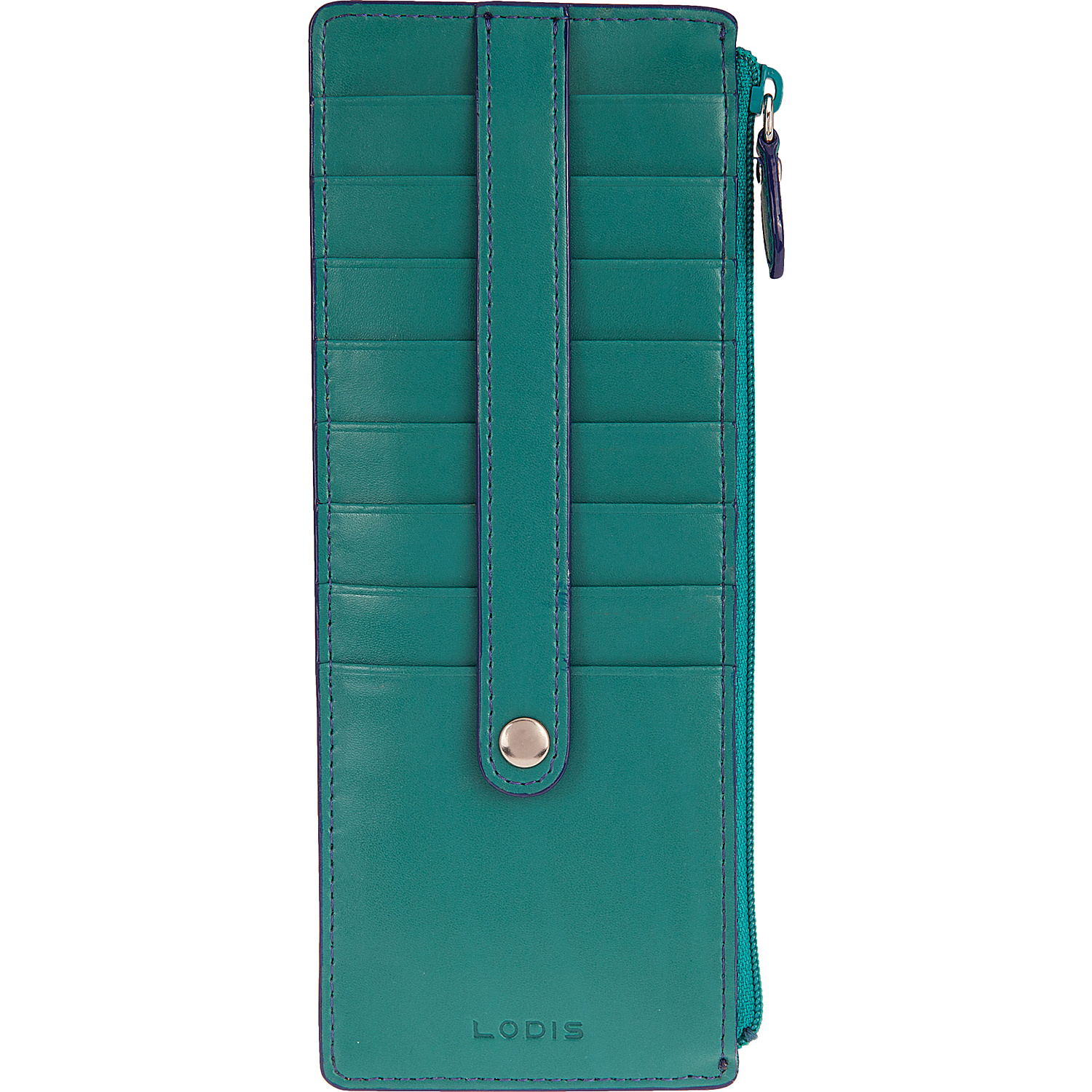 Audrey Credit Card Case with Zip Pocket - Fashion Colors