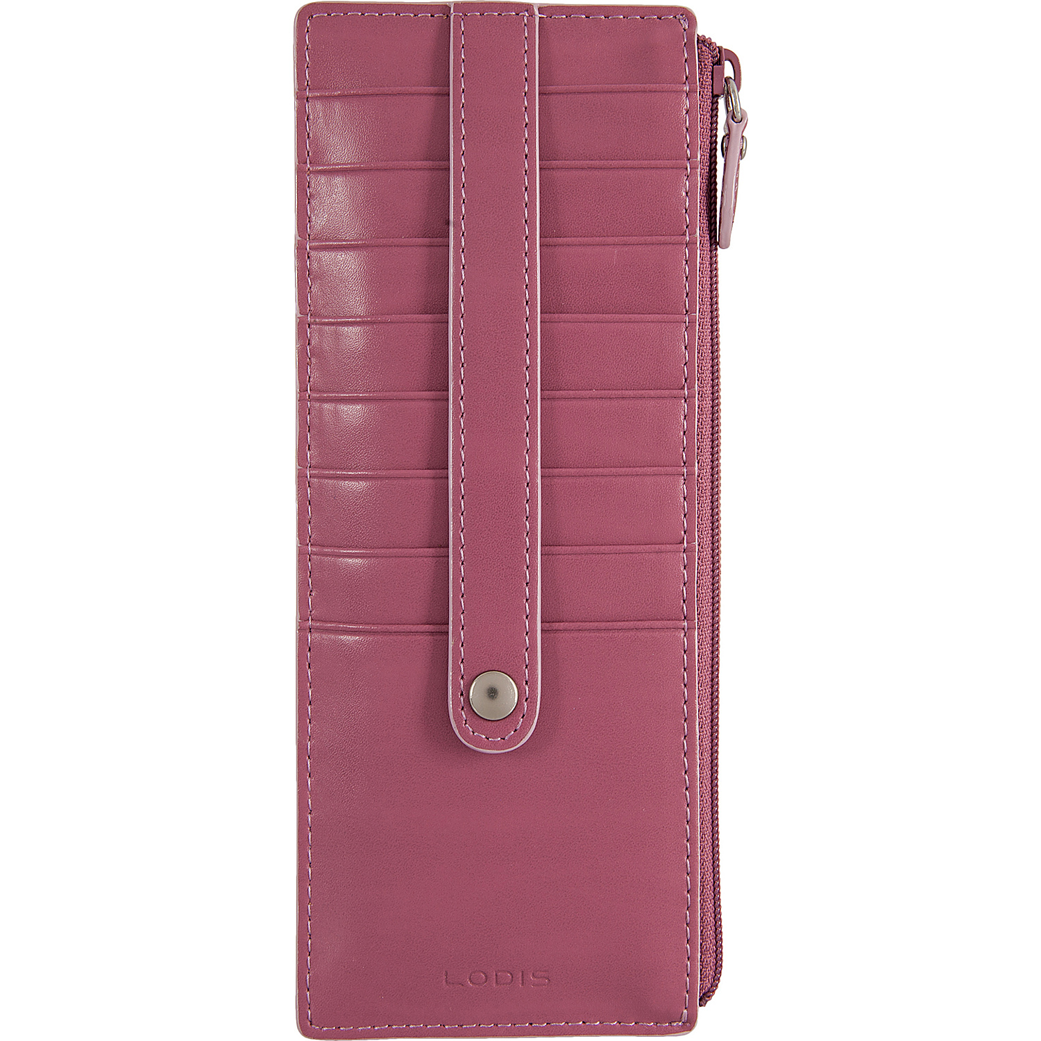 Audrey Credit Card Case with Zip Pocket - Fashion Colors