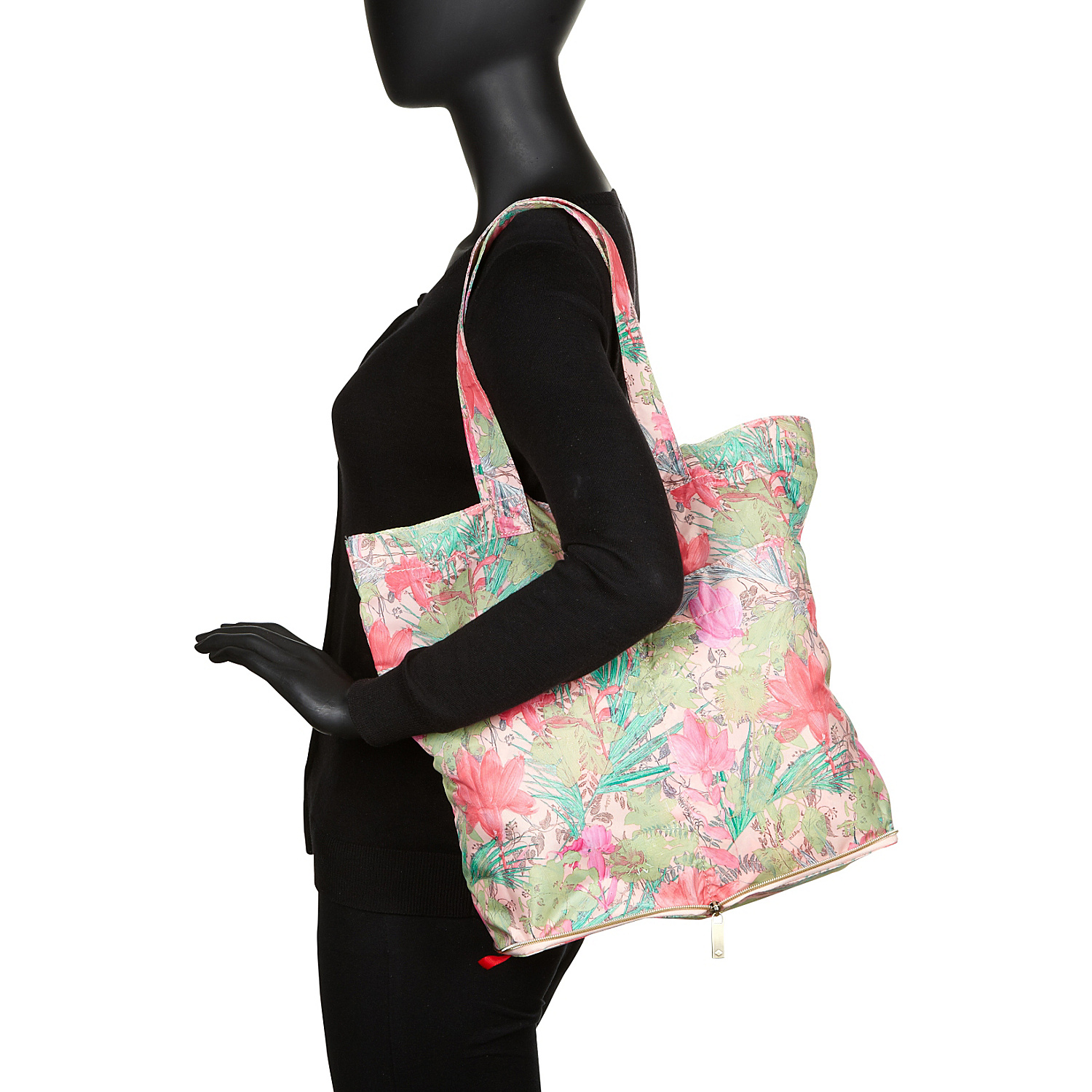 Folding Shopper Shoulder Bag