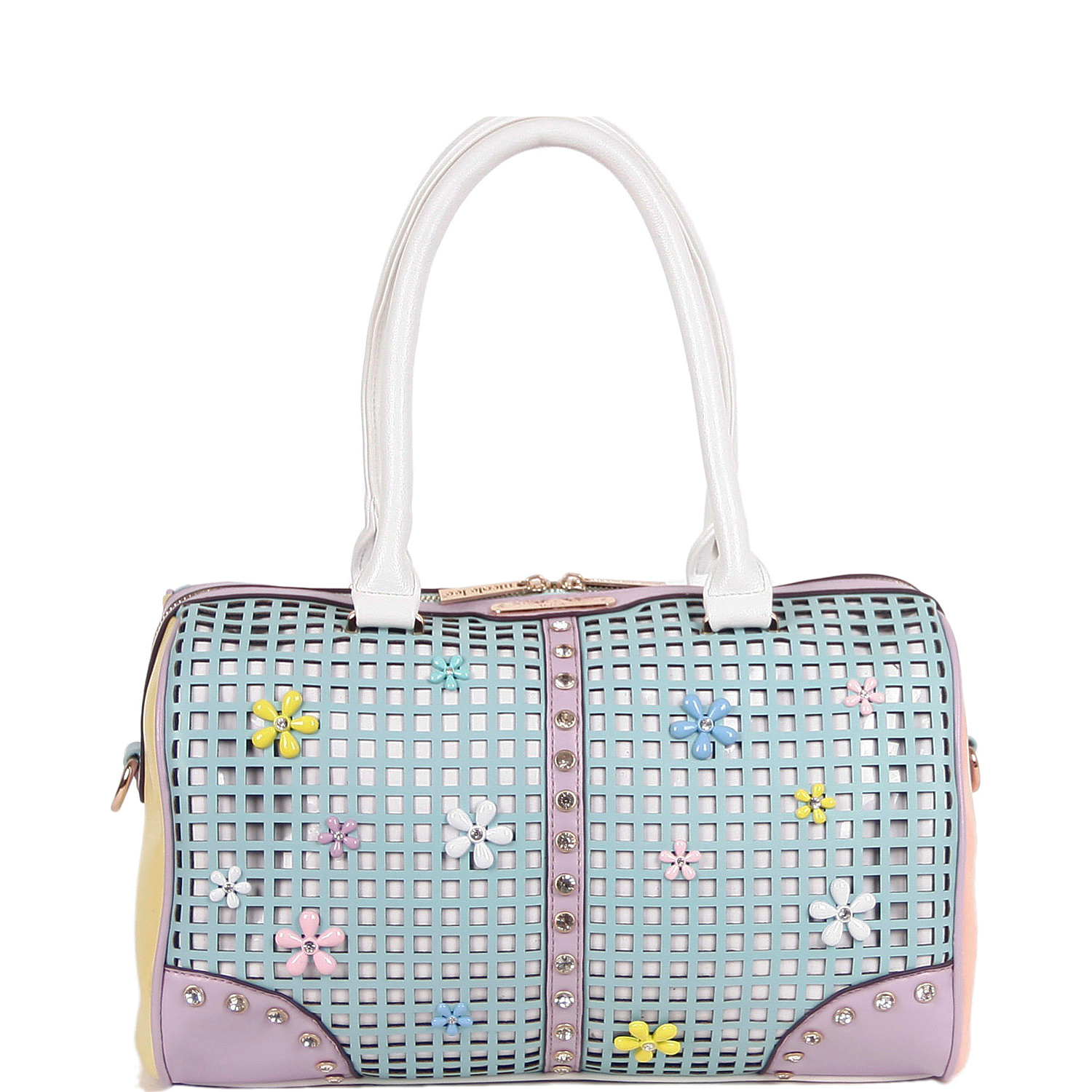 Selina Floral Pastel Boston Bag